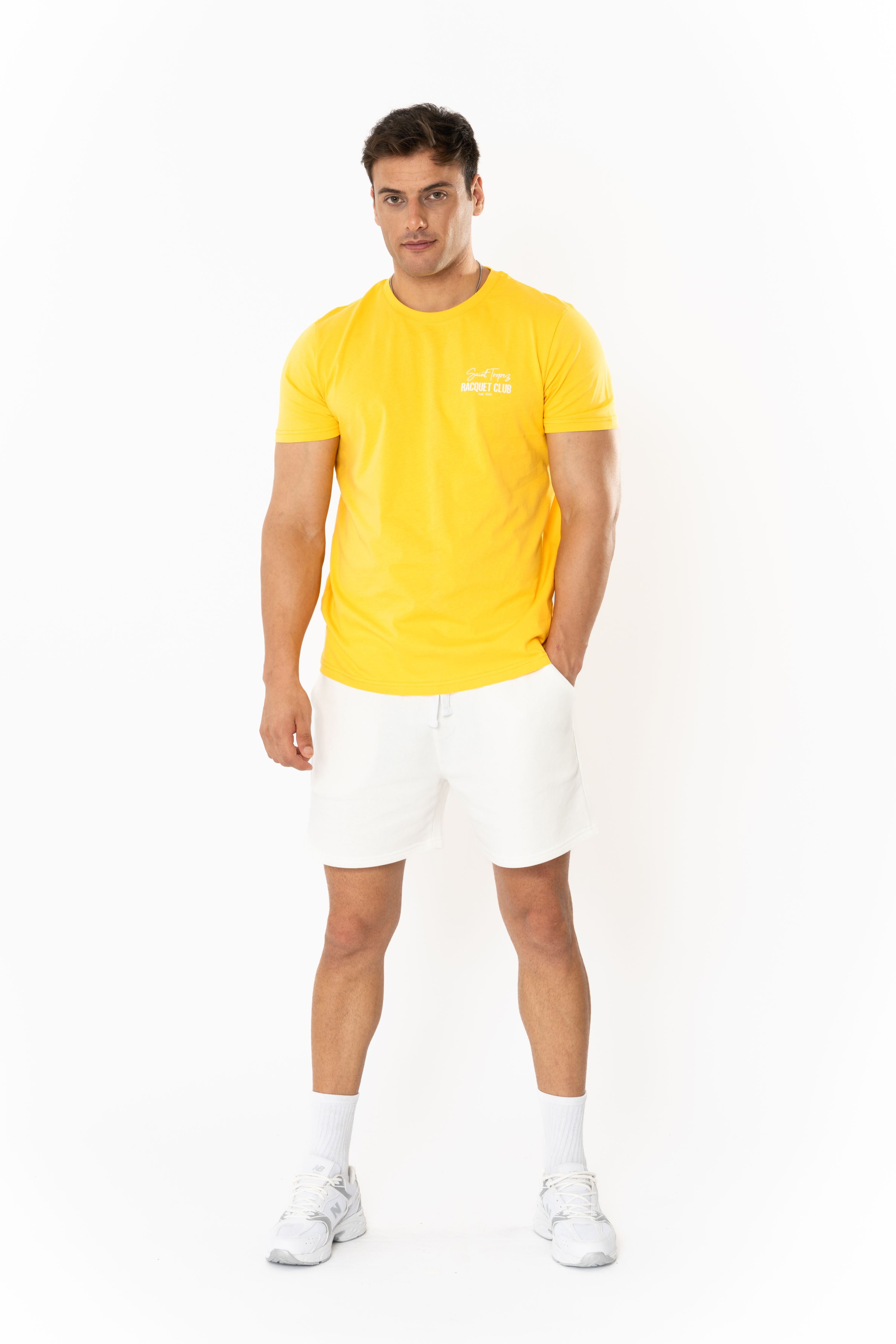 Racquet Club Regular T-Shirt Erkek - Sarı C102