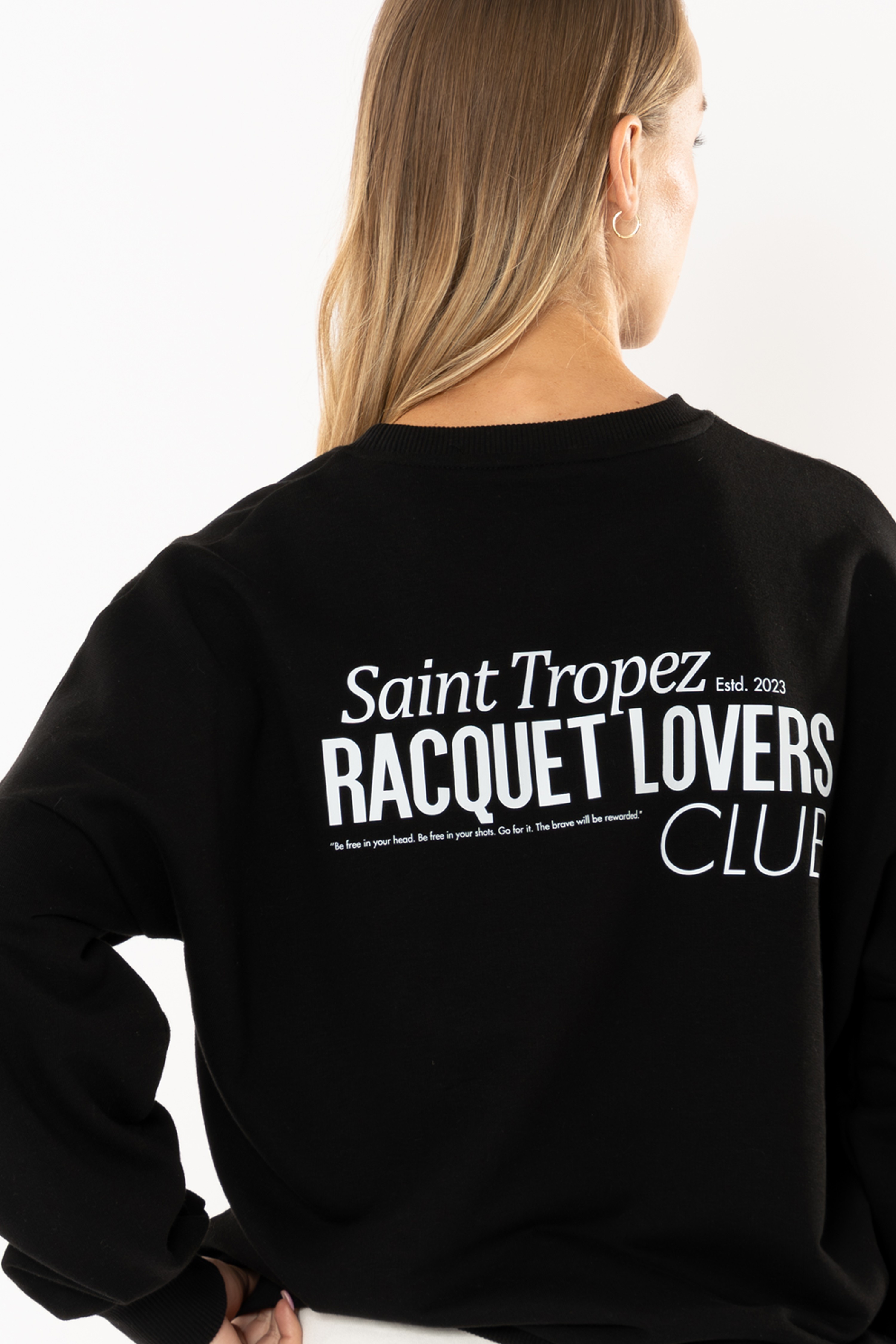 Racquet Lover Oversize Sweatshirt Kadın - Siyah