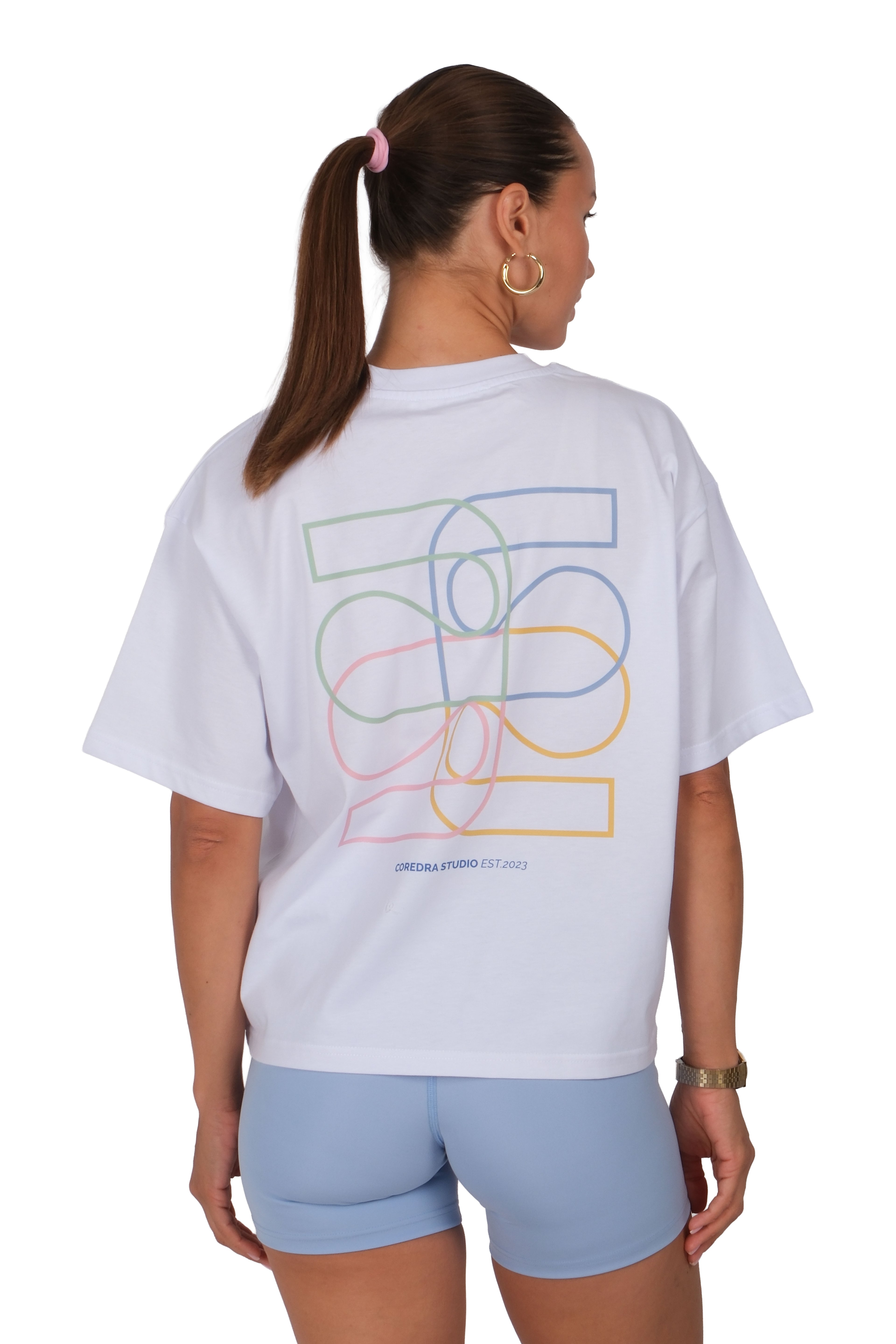 Coredra Core Boxed Fit T-Shirt Kadın - Beyaz C101