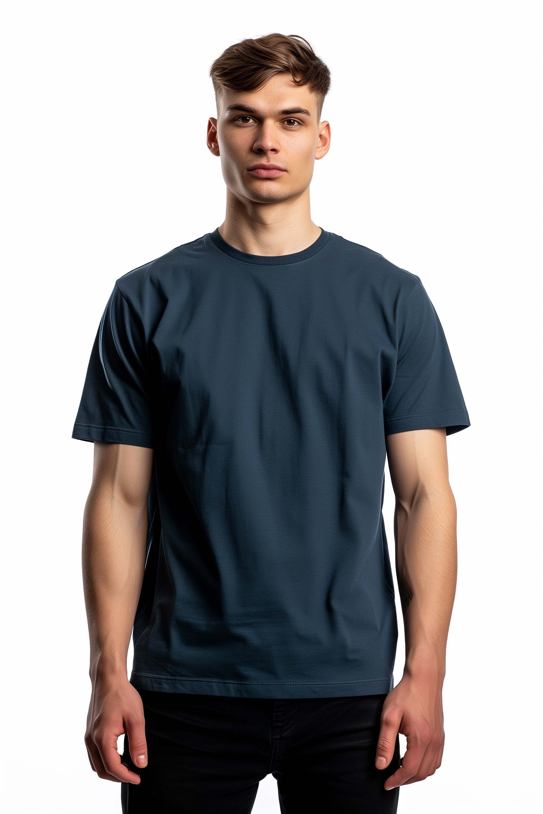 Basic Regular T-Shirt Erkek - Lacivert
