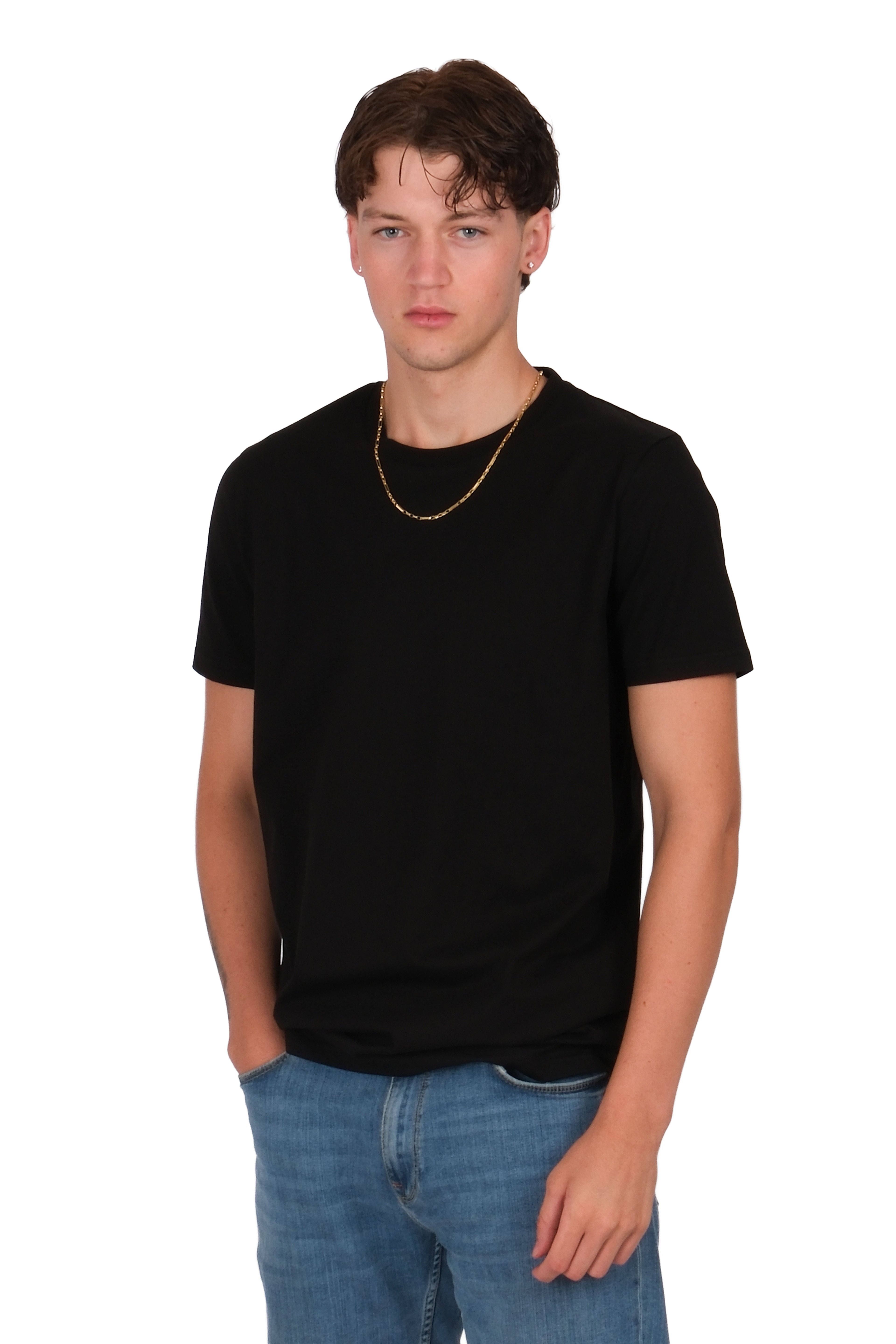 Erkek CRD Basic Regular T-Shirt - C102 - SİYAH