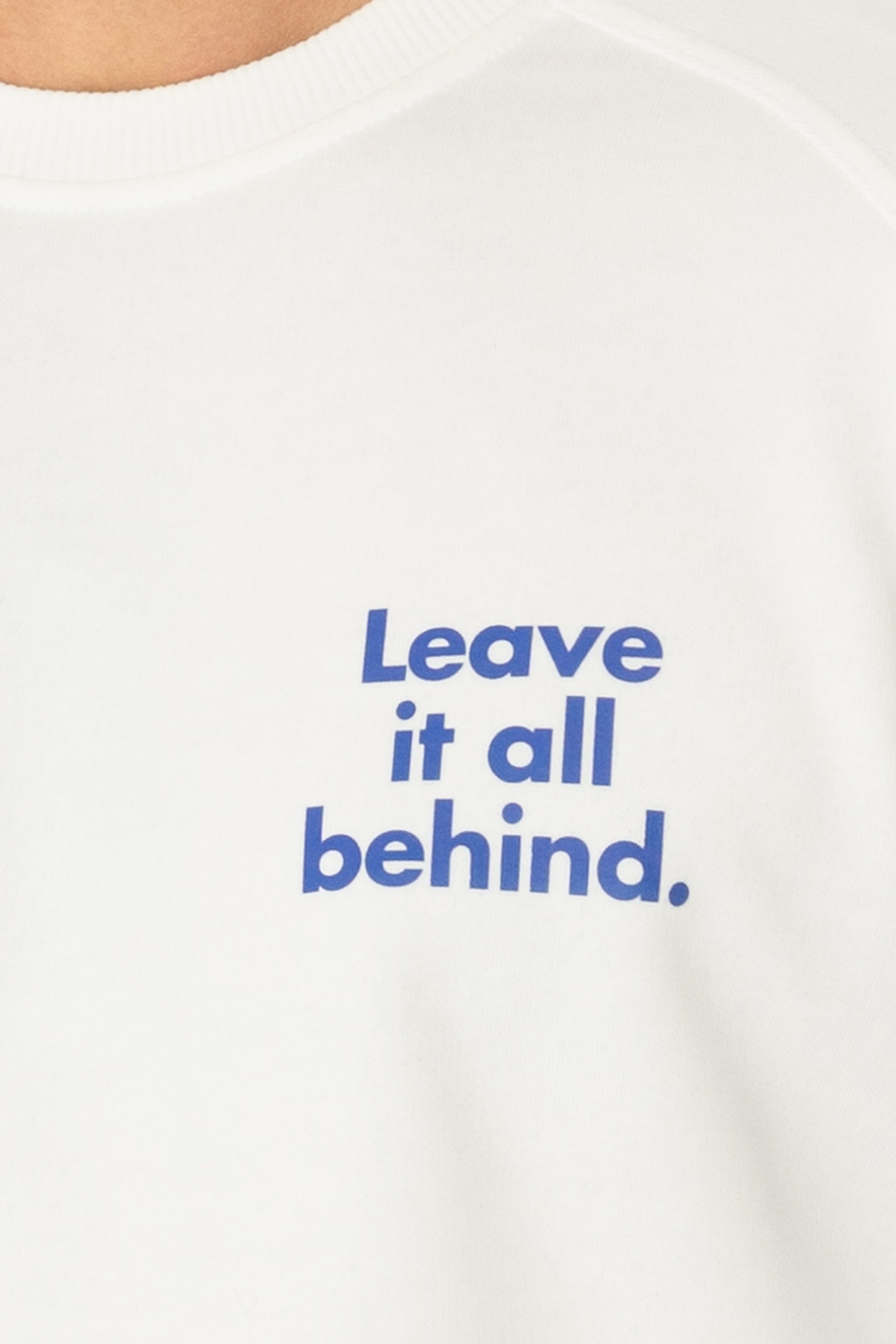 Leave Regular Sweatshirt Erkek - Ekru