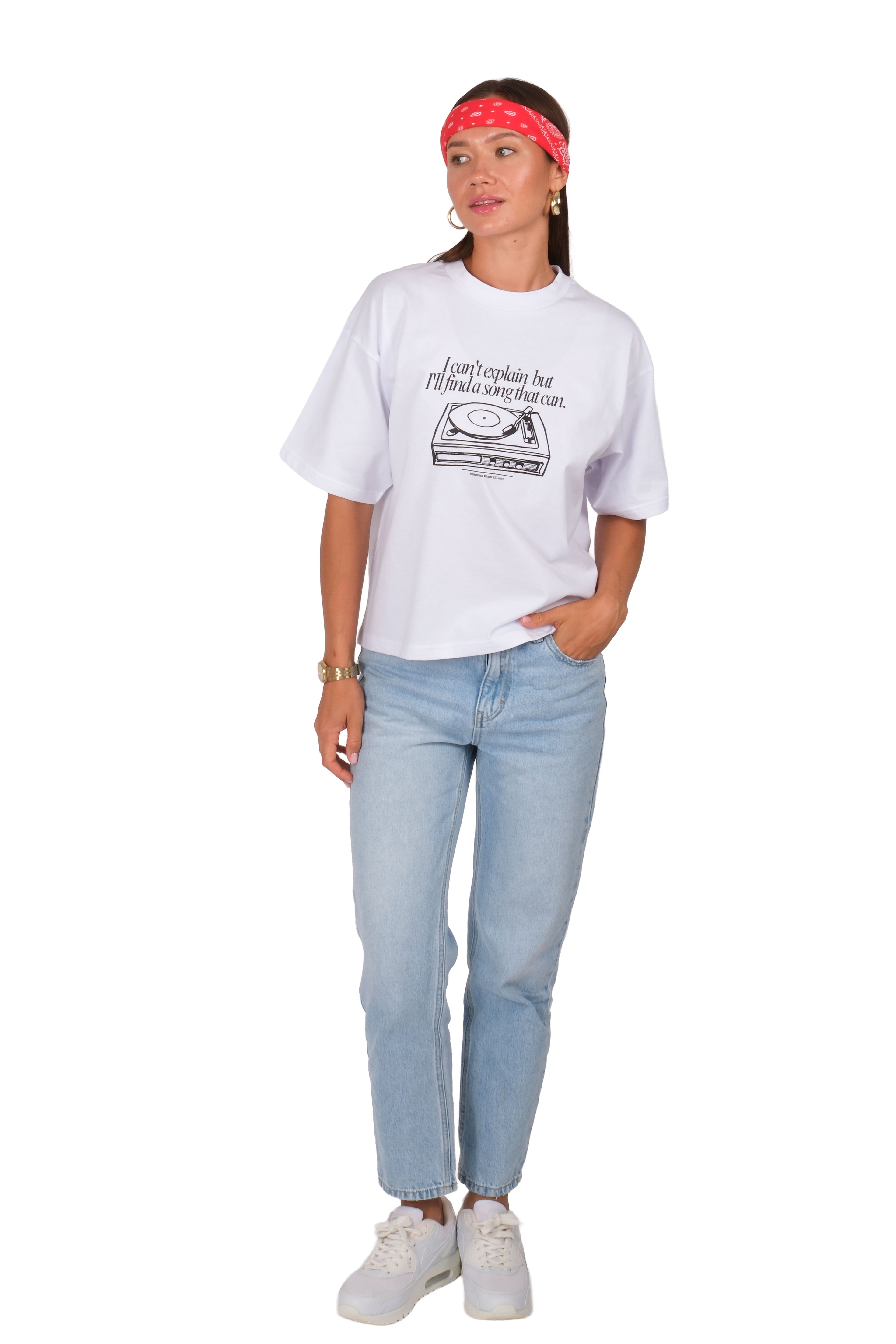 Can't Explain Boxed Fit Kadın T-Shirt Beyaz C590