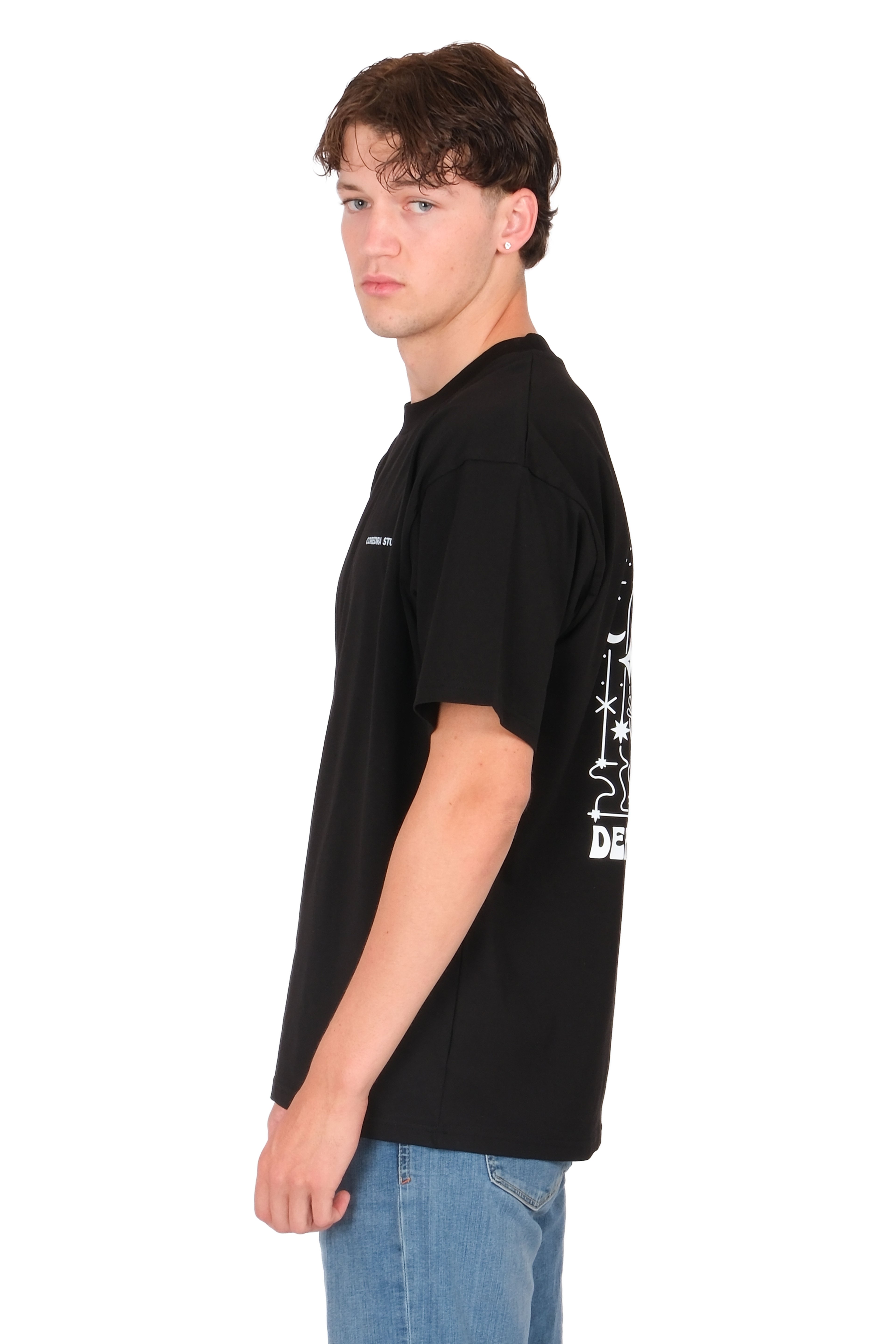 Anxiety Sun Oversize T-Shirt Erkek - Siyah C101