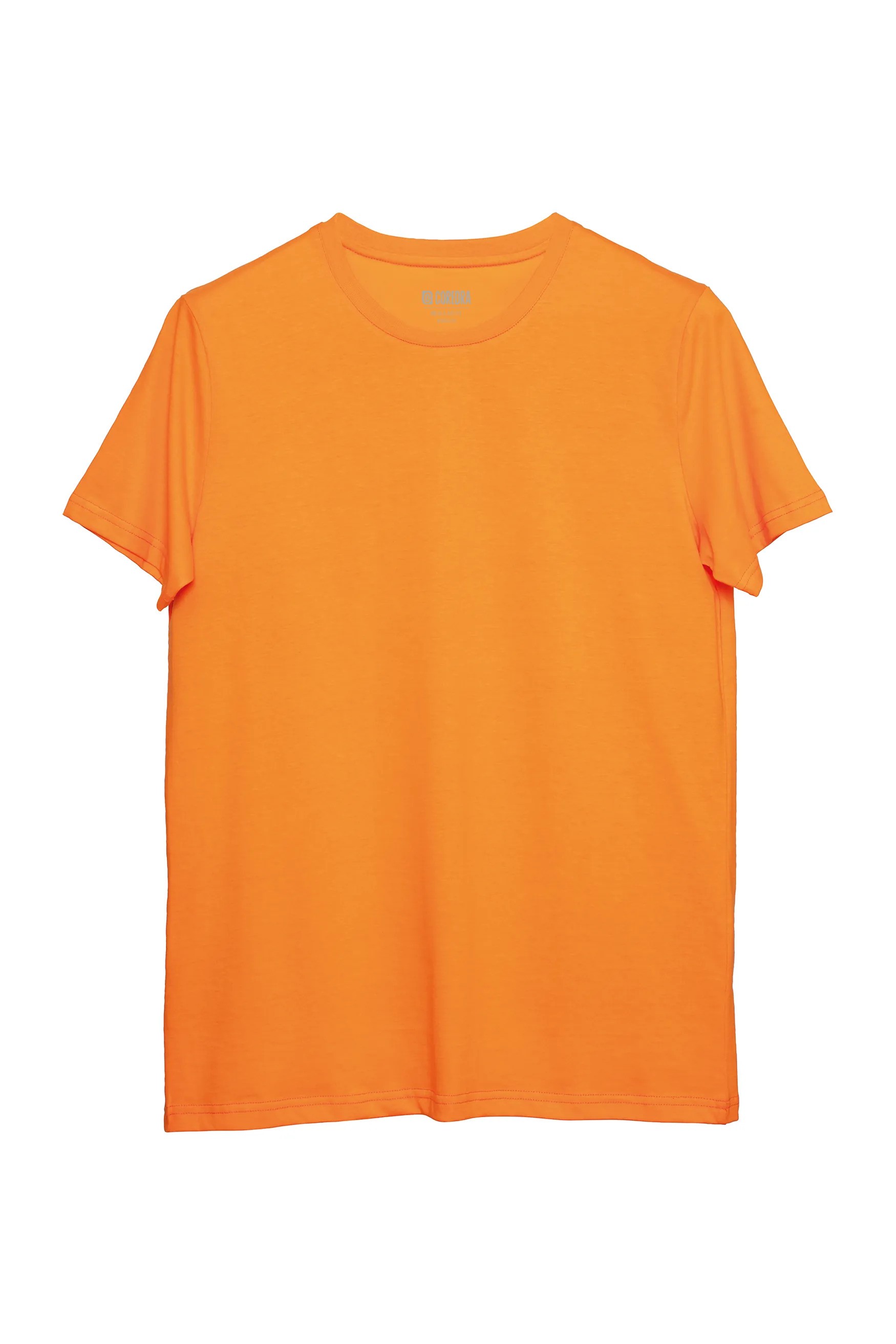 Basic Regular T-Shirt Kadın - Turuncu