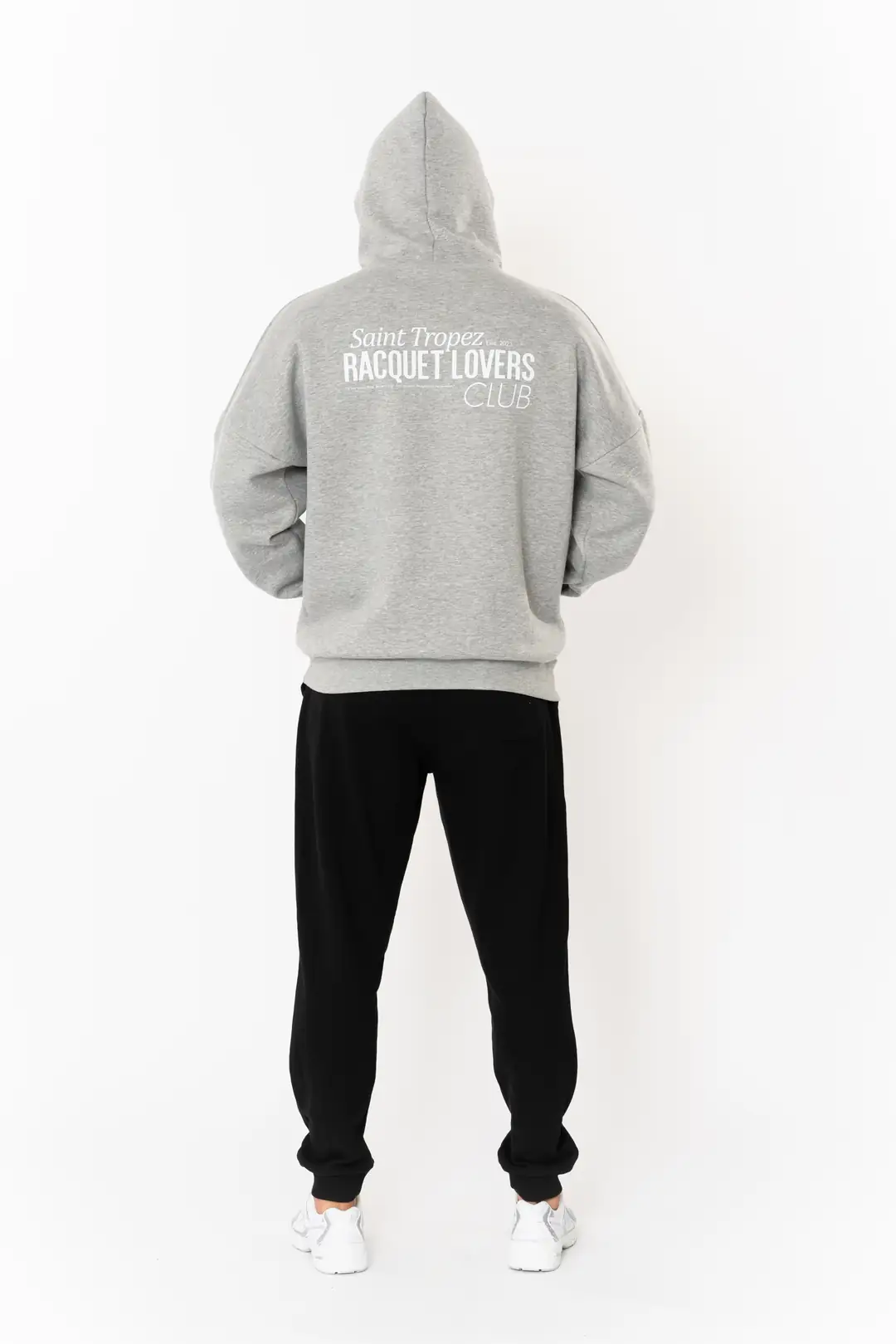 Racquet Lover Oversize Hoodie Erkek - Gri