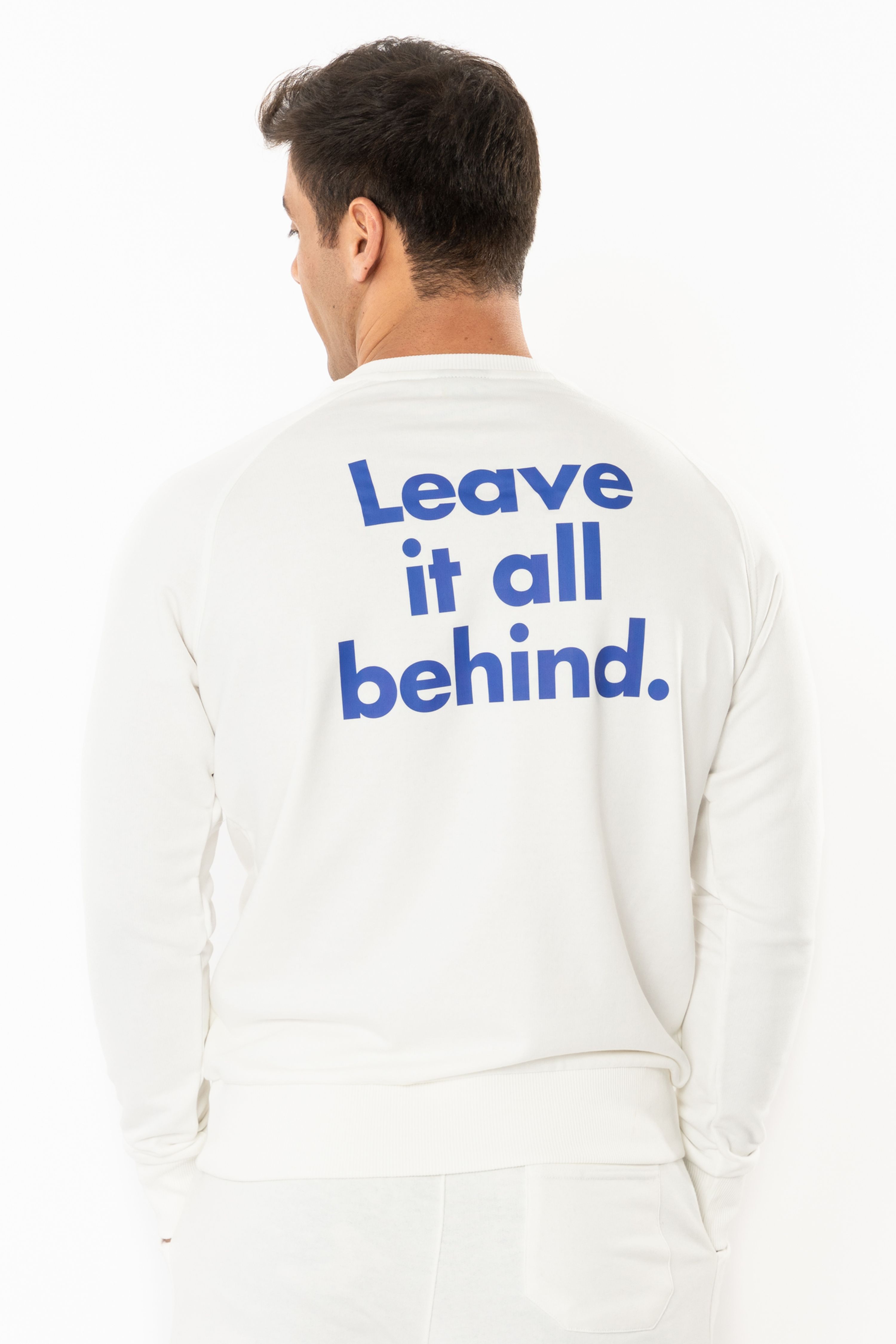 Leave Regular Sweatshirt Erkek - Ekru