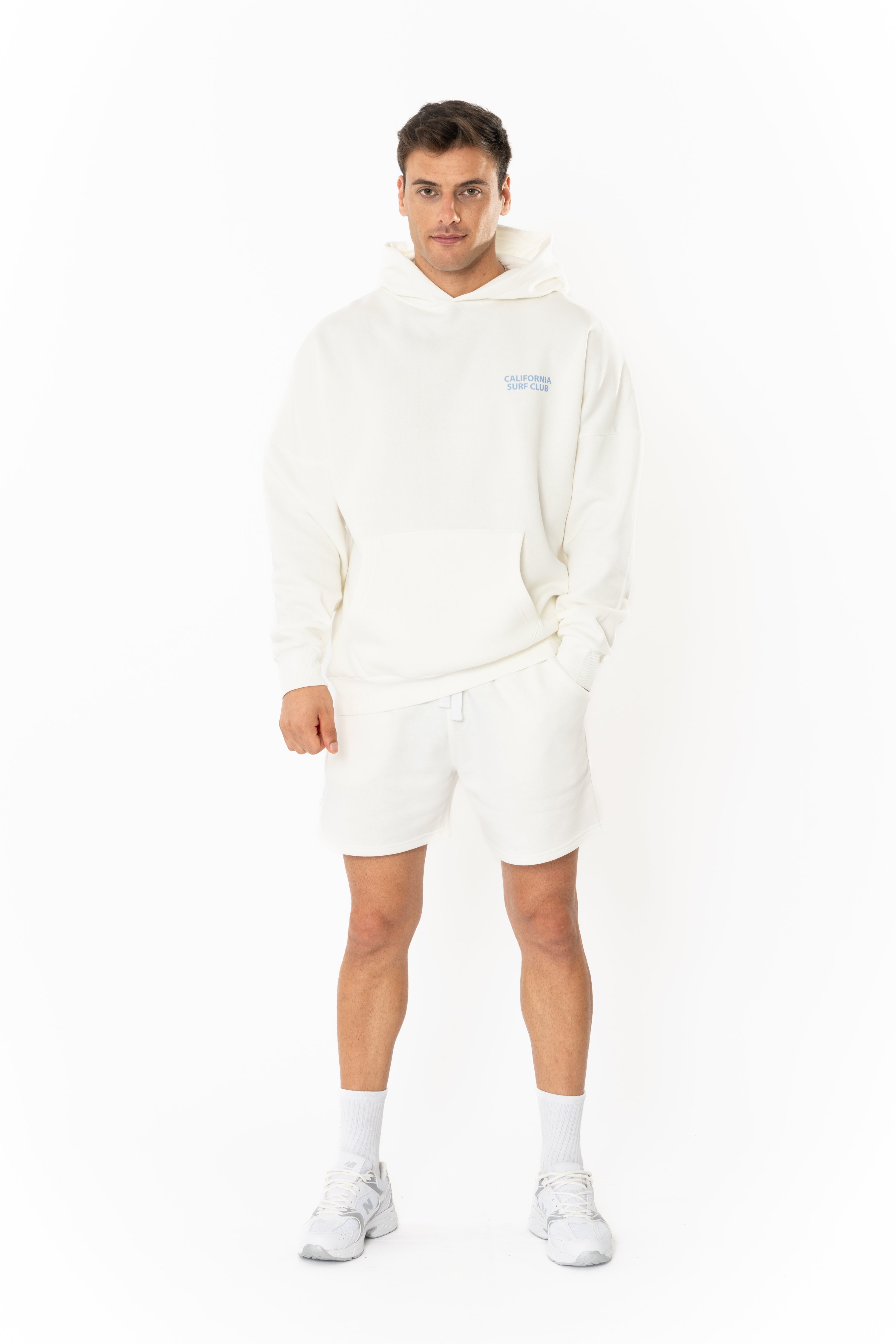 Surf Oversize Hoodie Erkek - Ekru