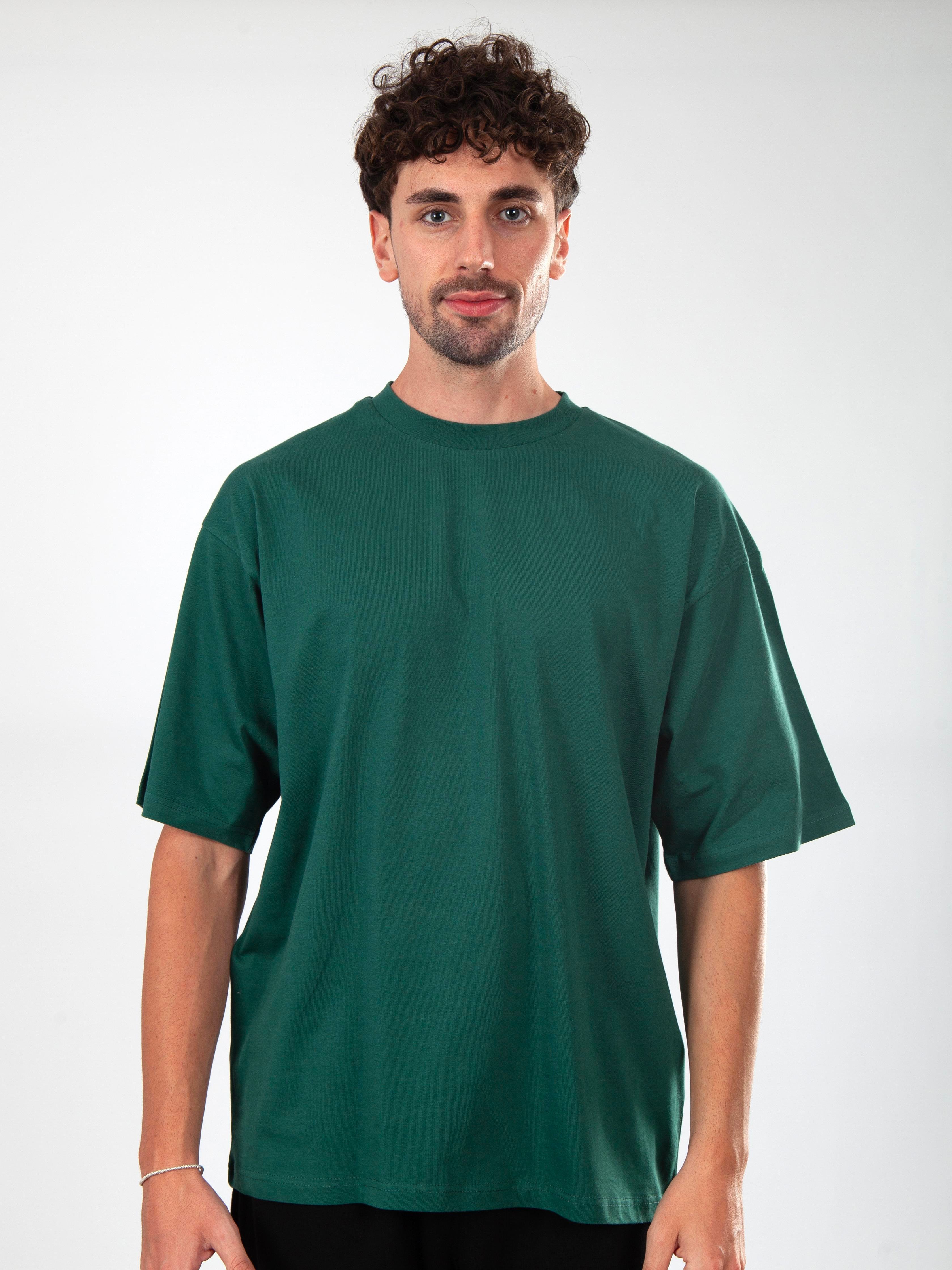 Basic Oversize Erkek T-Shirt C101 - YEŞİL