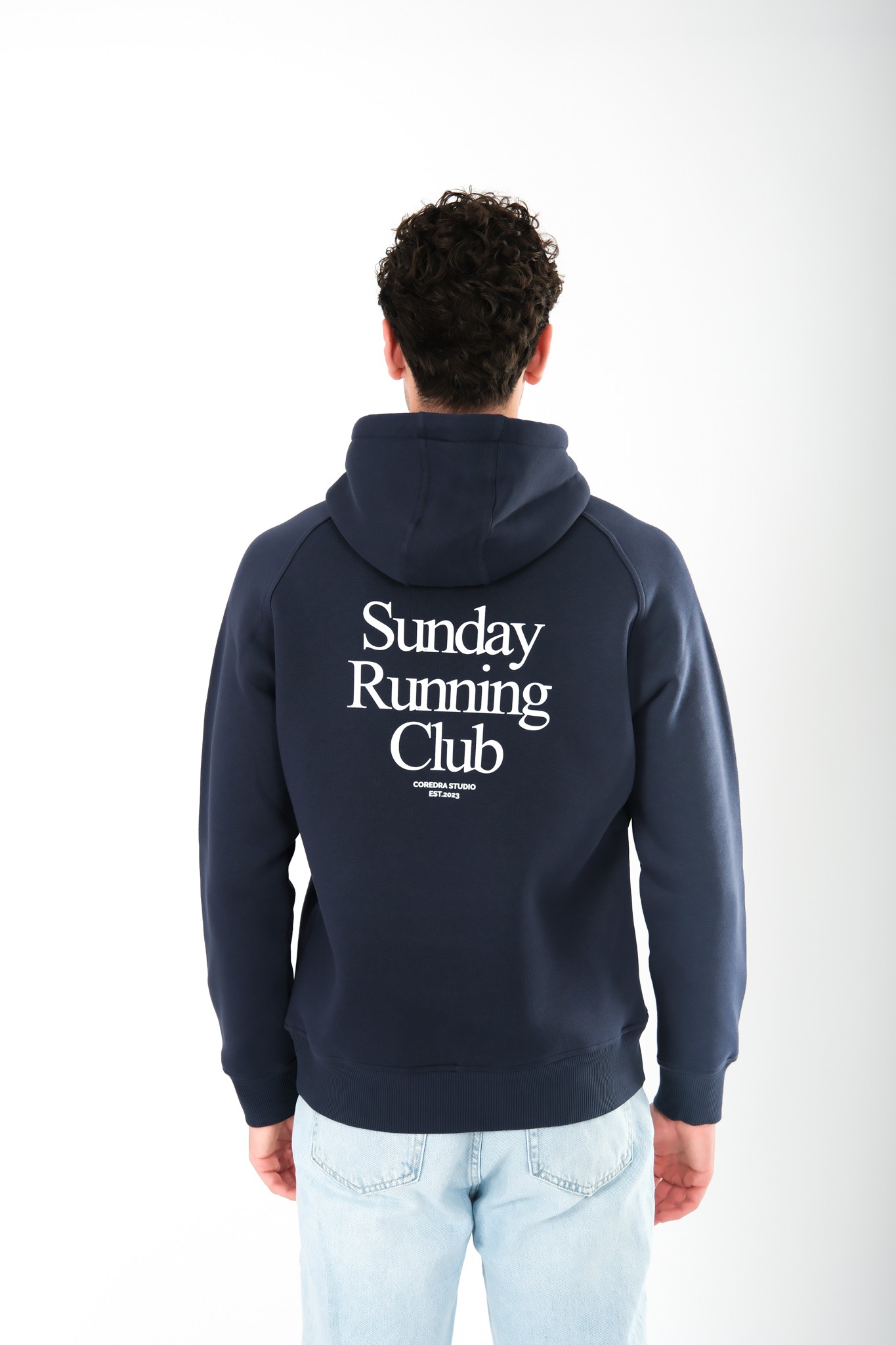 Sunday Running Club Regular Fit Hoodie Erkek - Lacivert C108