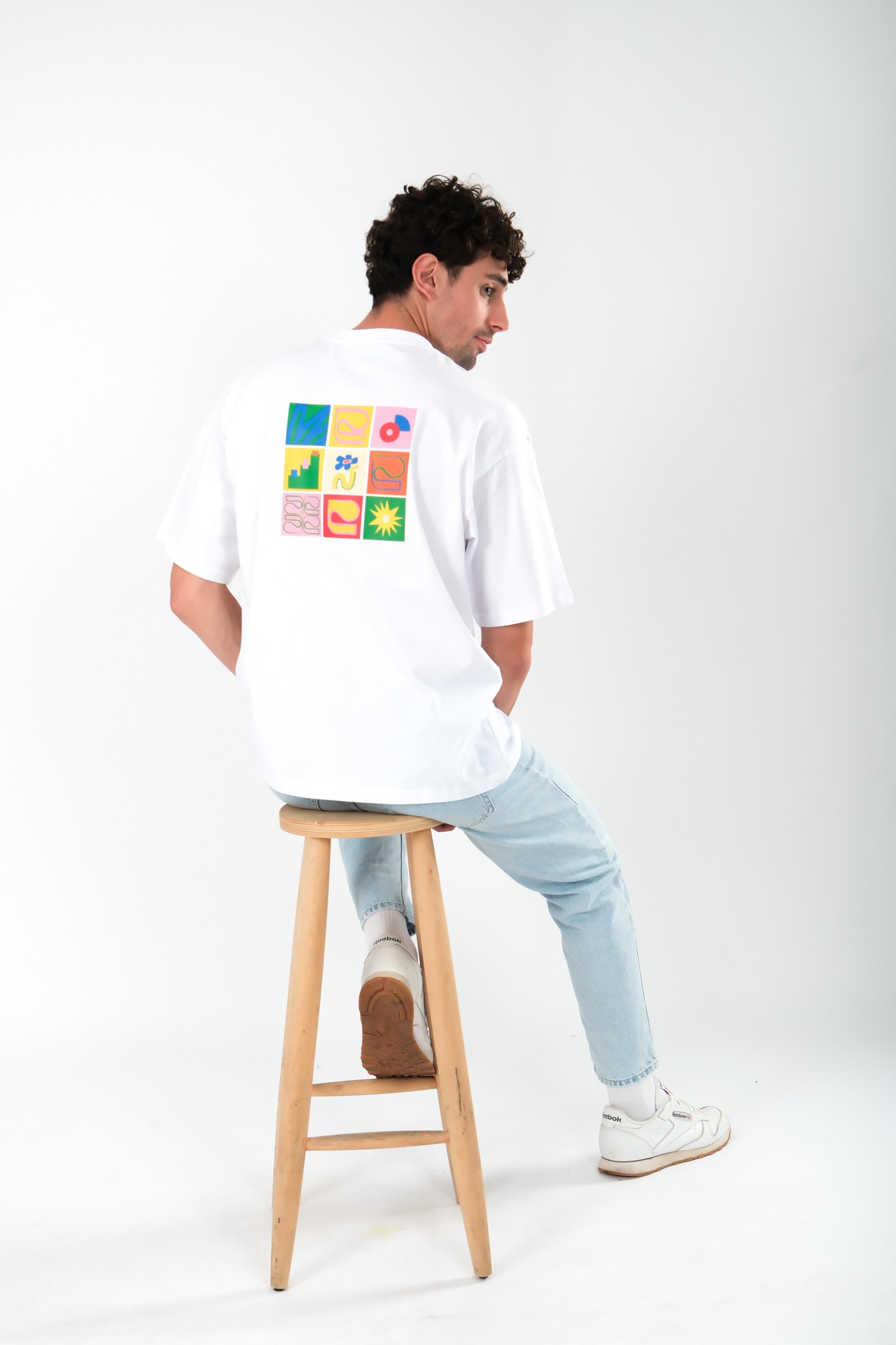 Art Will Save Us Oversize Fit T-Shirt Erkek - Beyaz C101