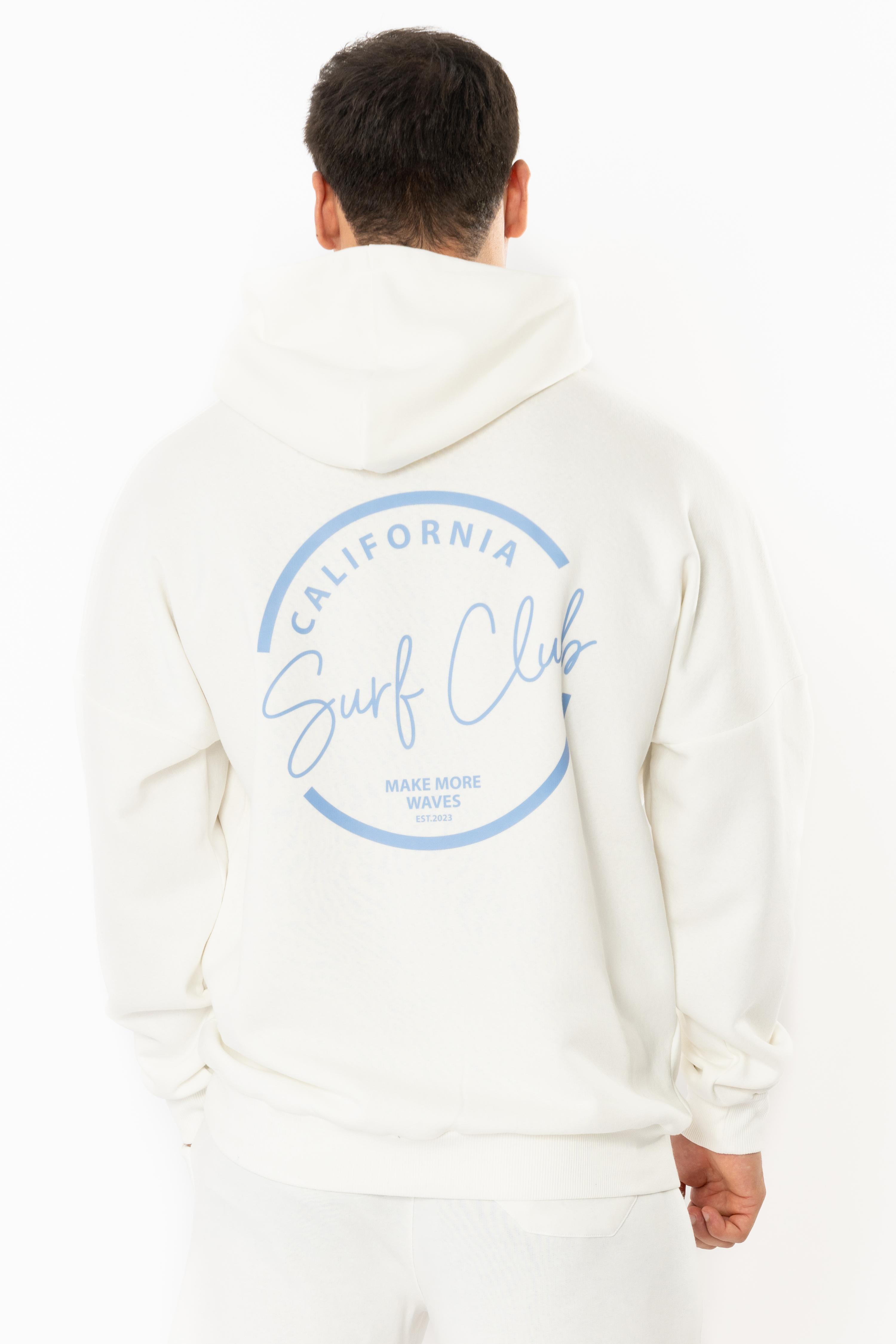 Surf Oversize Hoodie Erkek - Ekru