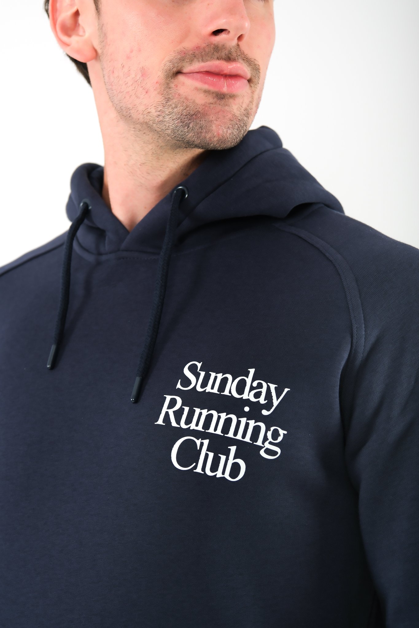 Sunday Running Club Regular Fit Hoodie Erkek - Lacivert C108