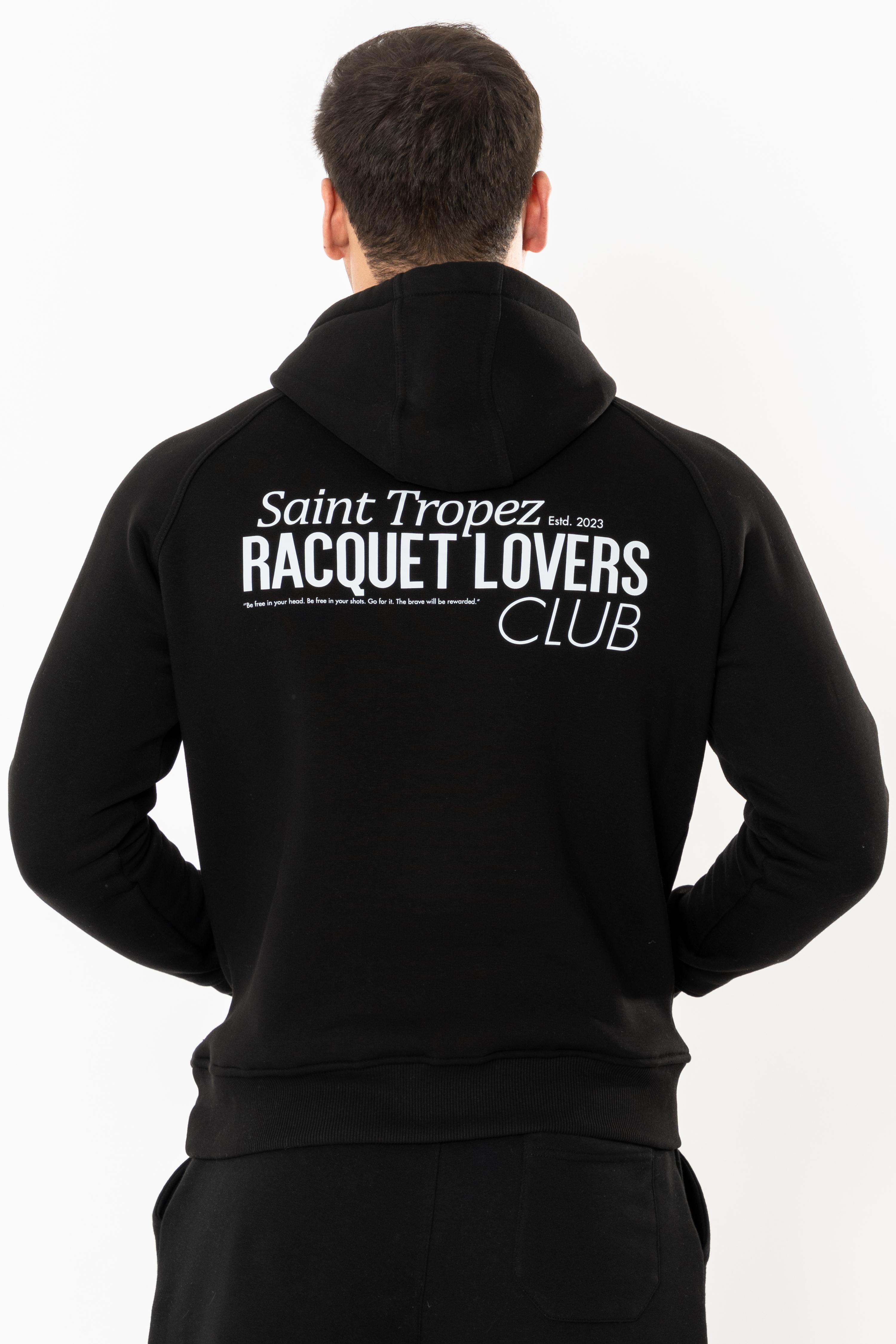 Racquet Lovers Regular Hoodie Erkek - Siyah C108