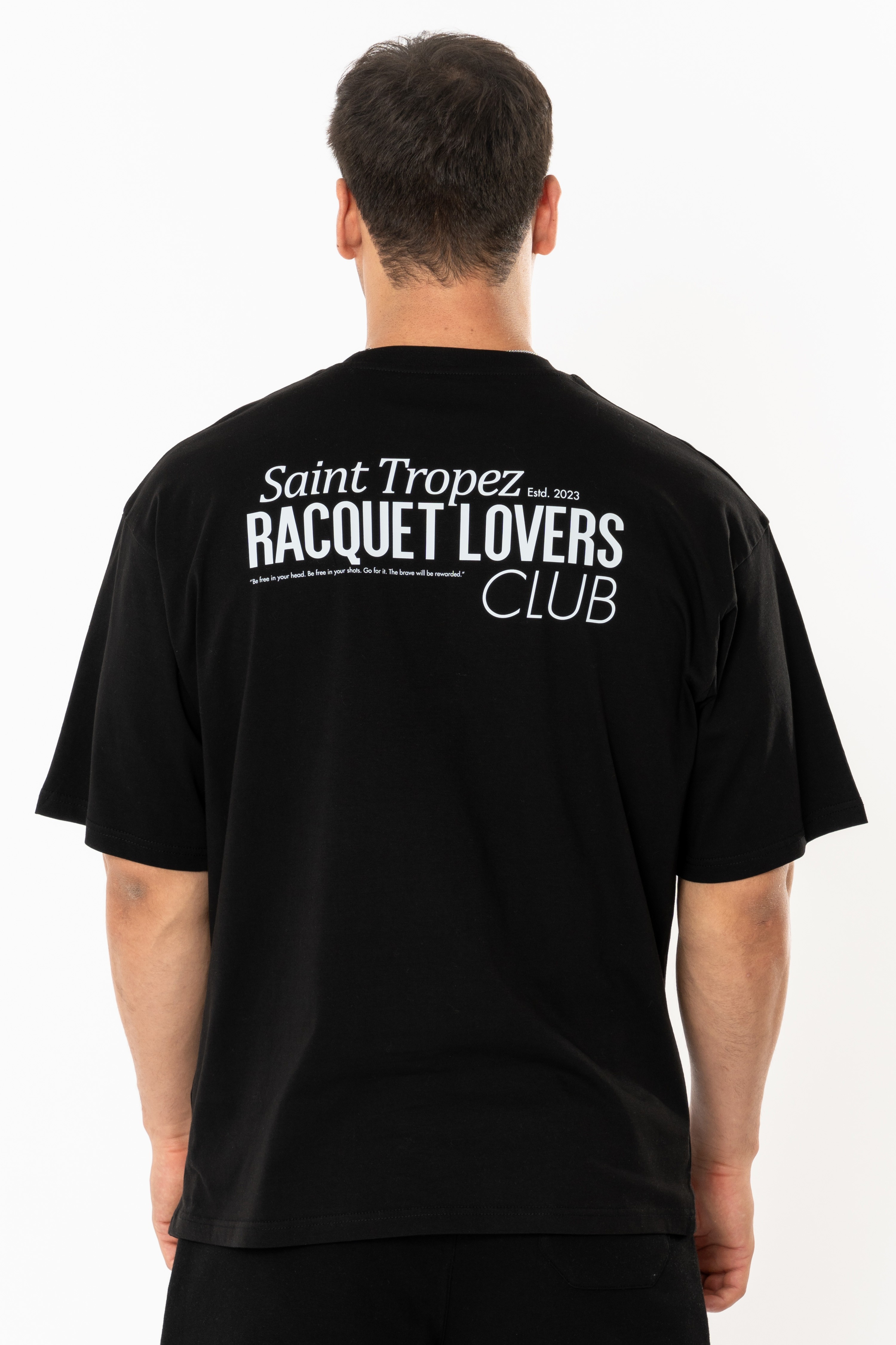 Racquet Lover Oversize T-Shirt Erkek - Siyah