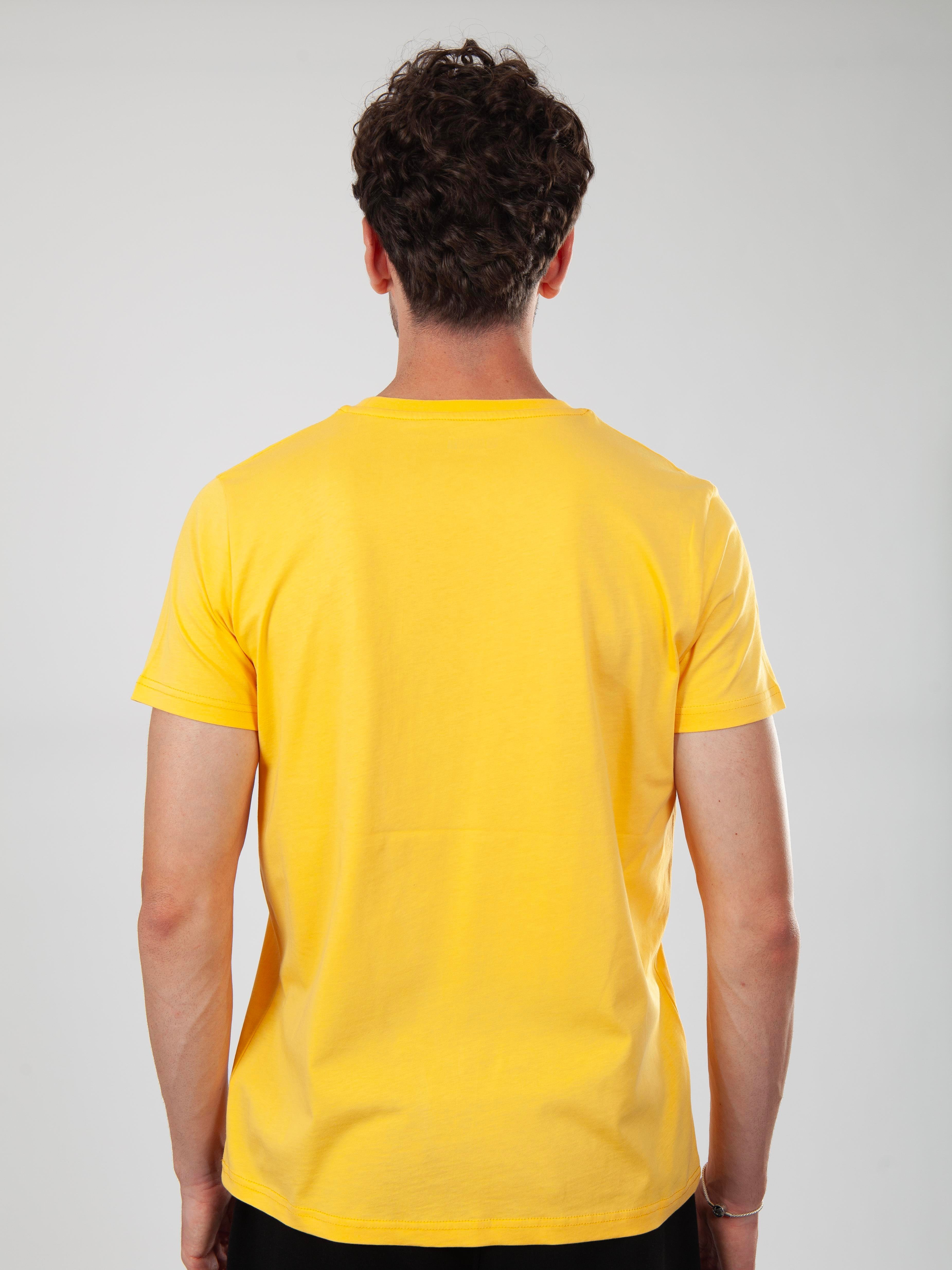 Basic Regular T-Shirt Erkek - Sarı C102