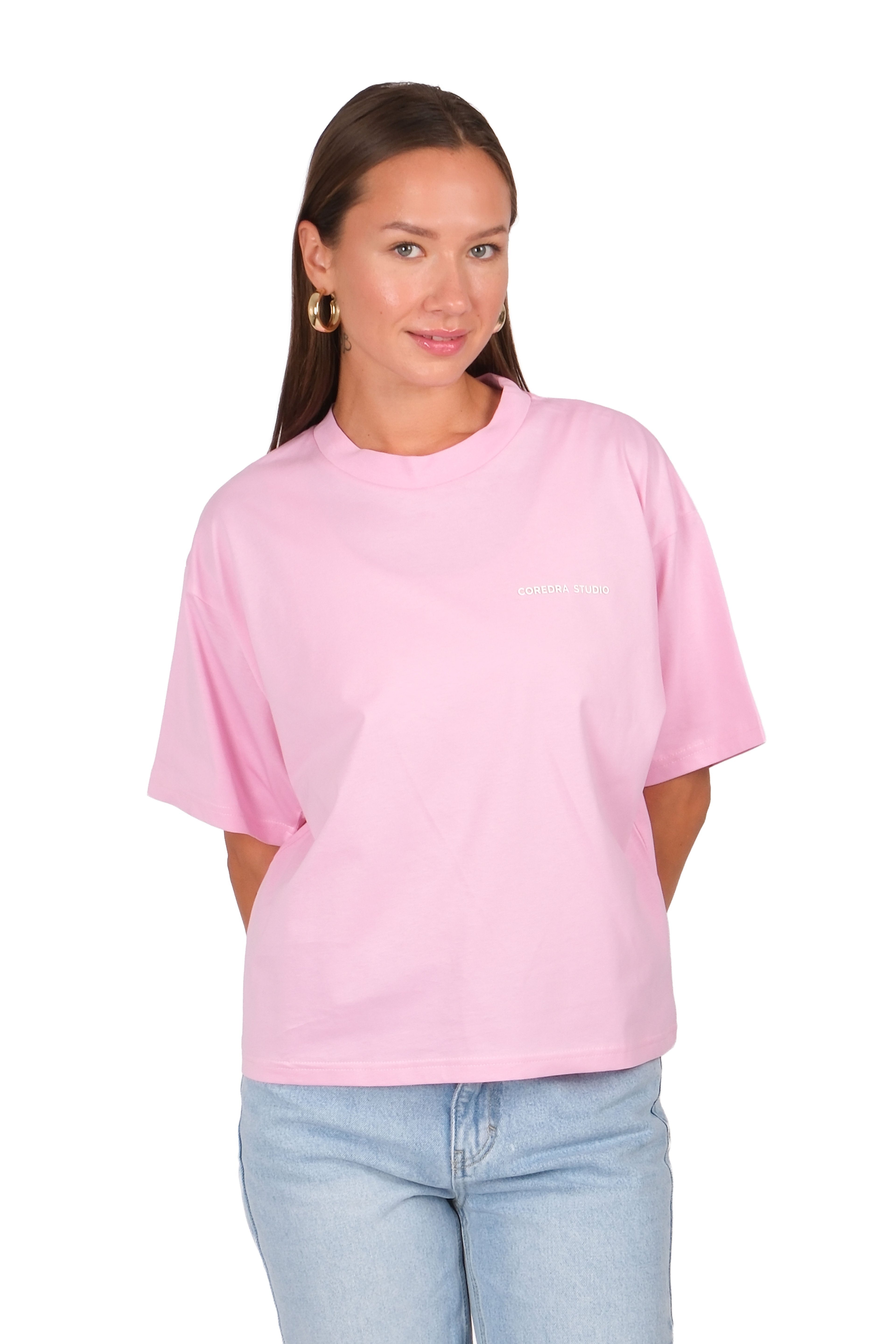 Kadın CRD Basic Boxed Fit T-Shirt - PEMBE