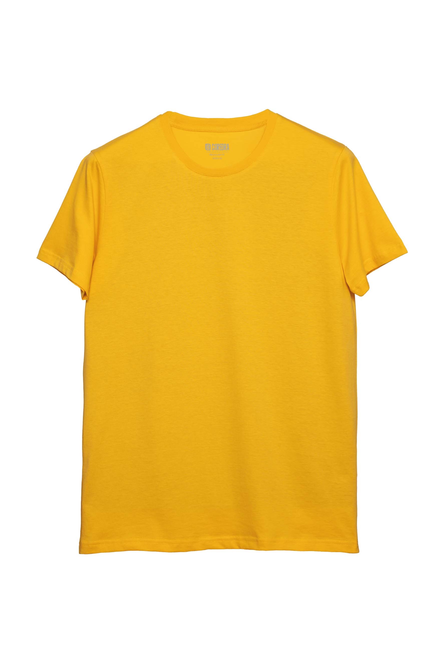 Basic Regular T-Shirt Erkek - Sarı C102