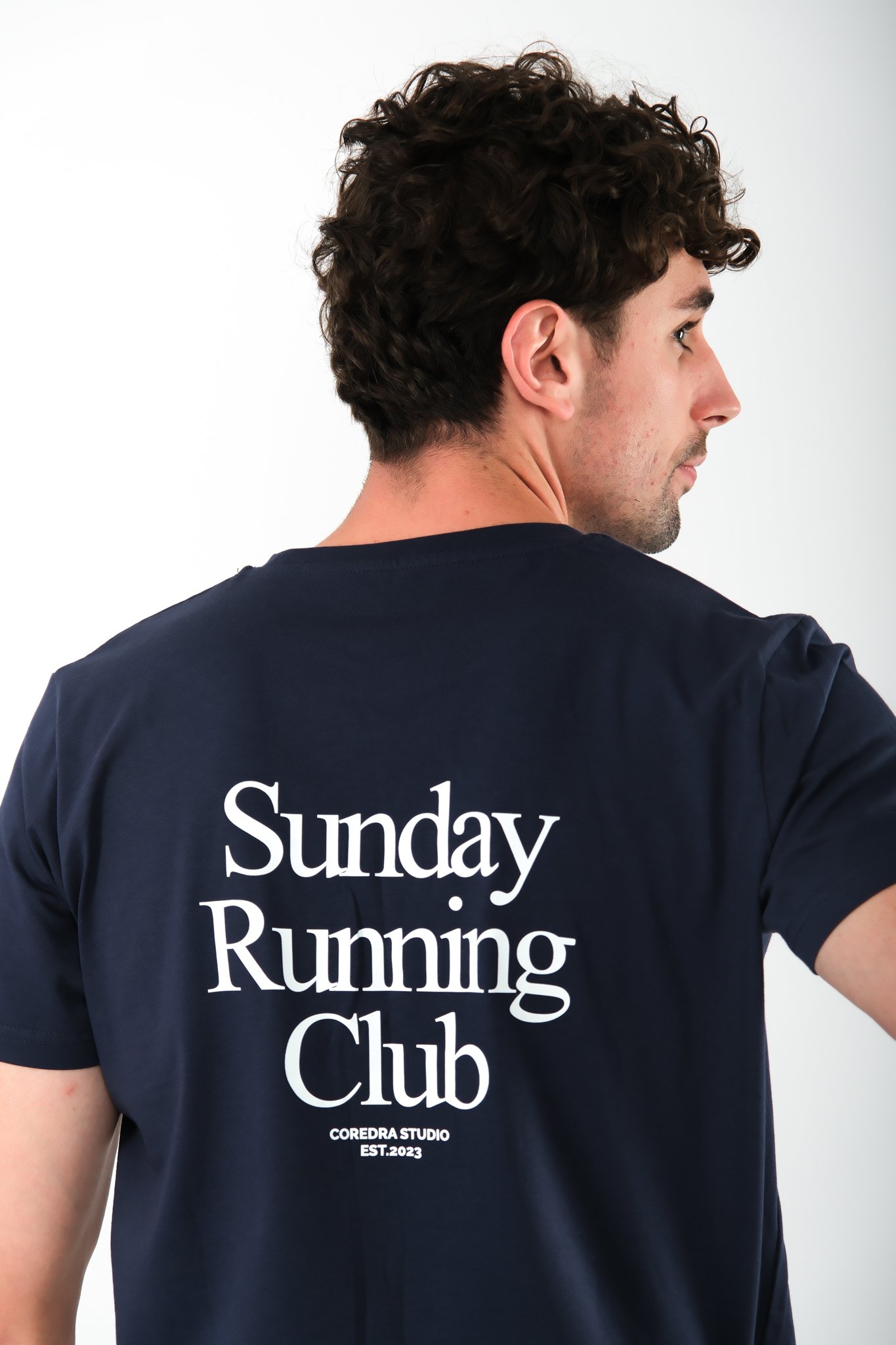 Sunday Running Club Regular Fit T-Shirt Erkek - Lacivert C102