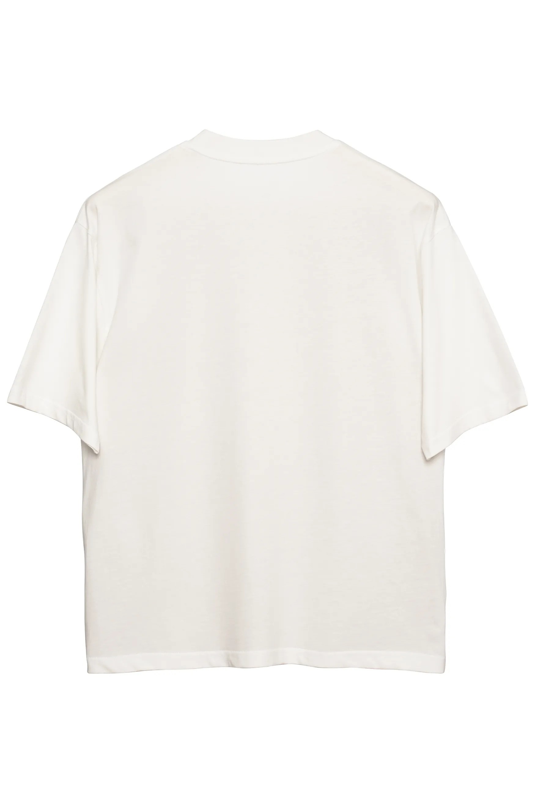 Basic Oversize T-Shirt Erkek - Ekru