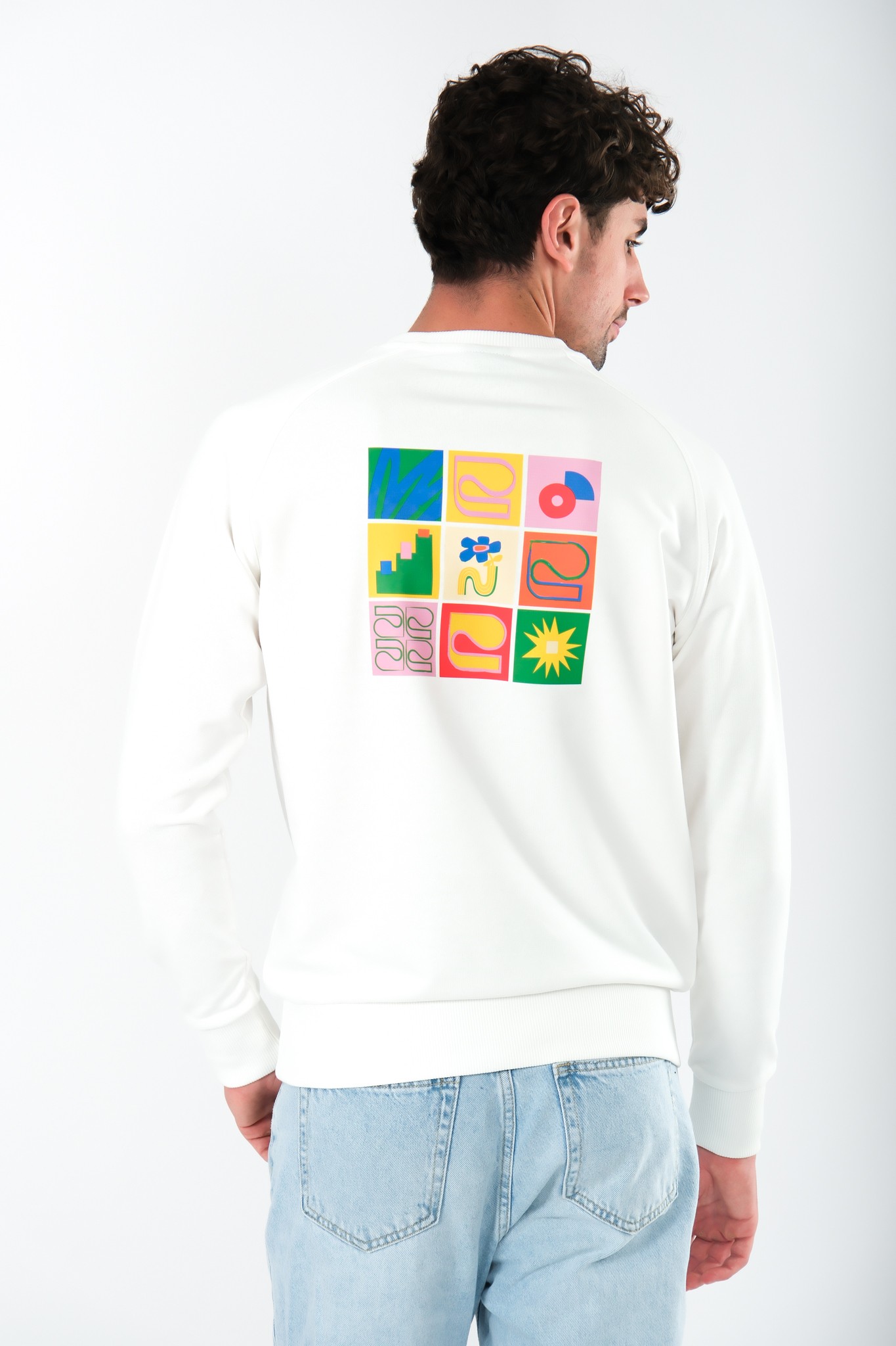 Art Will Save Us Regular Fit Sweatshirt Erkek - Ekru C105