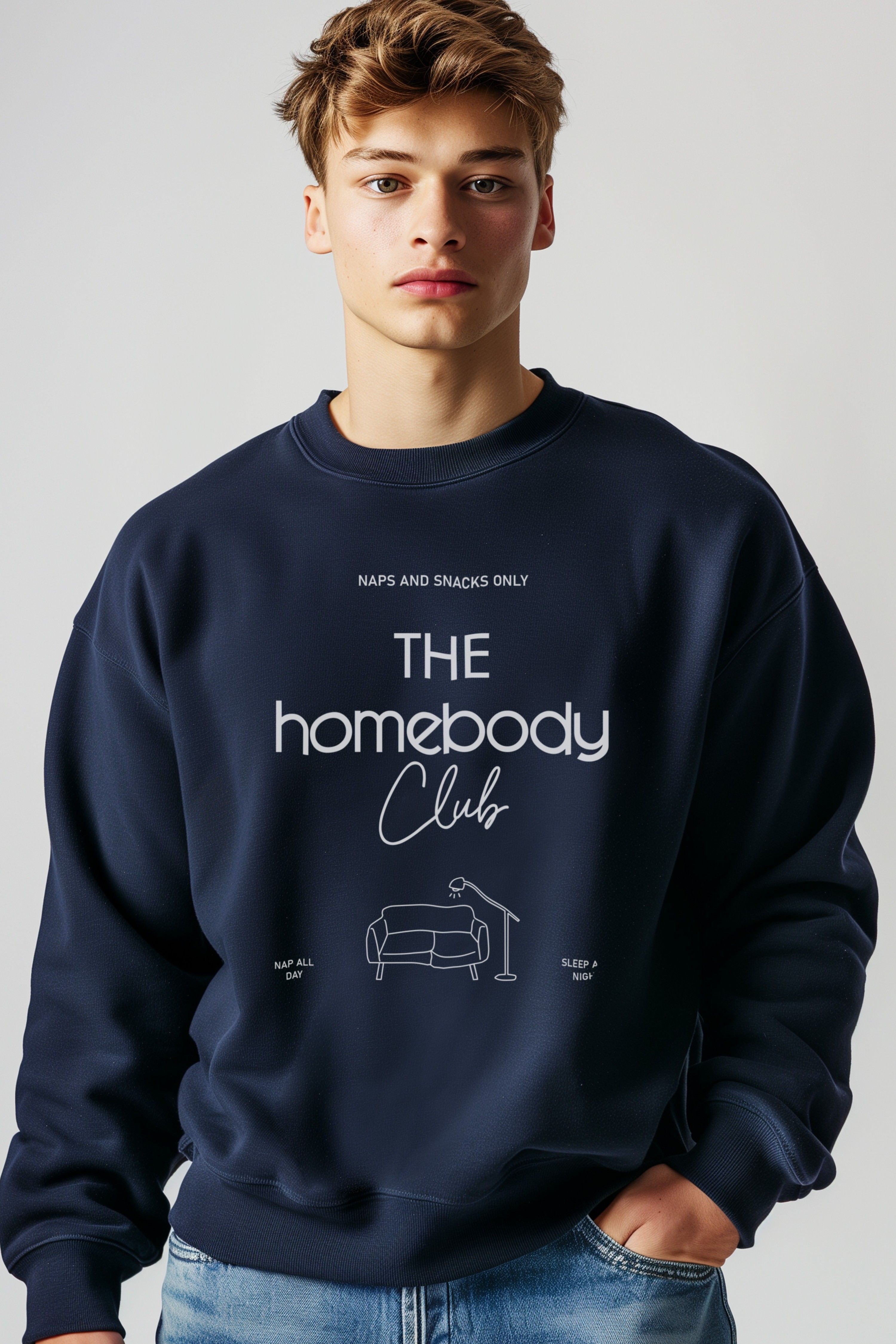 Homebody Oversize Sweatshirt  Erkek - Lacivert