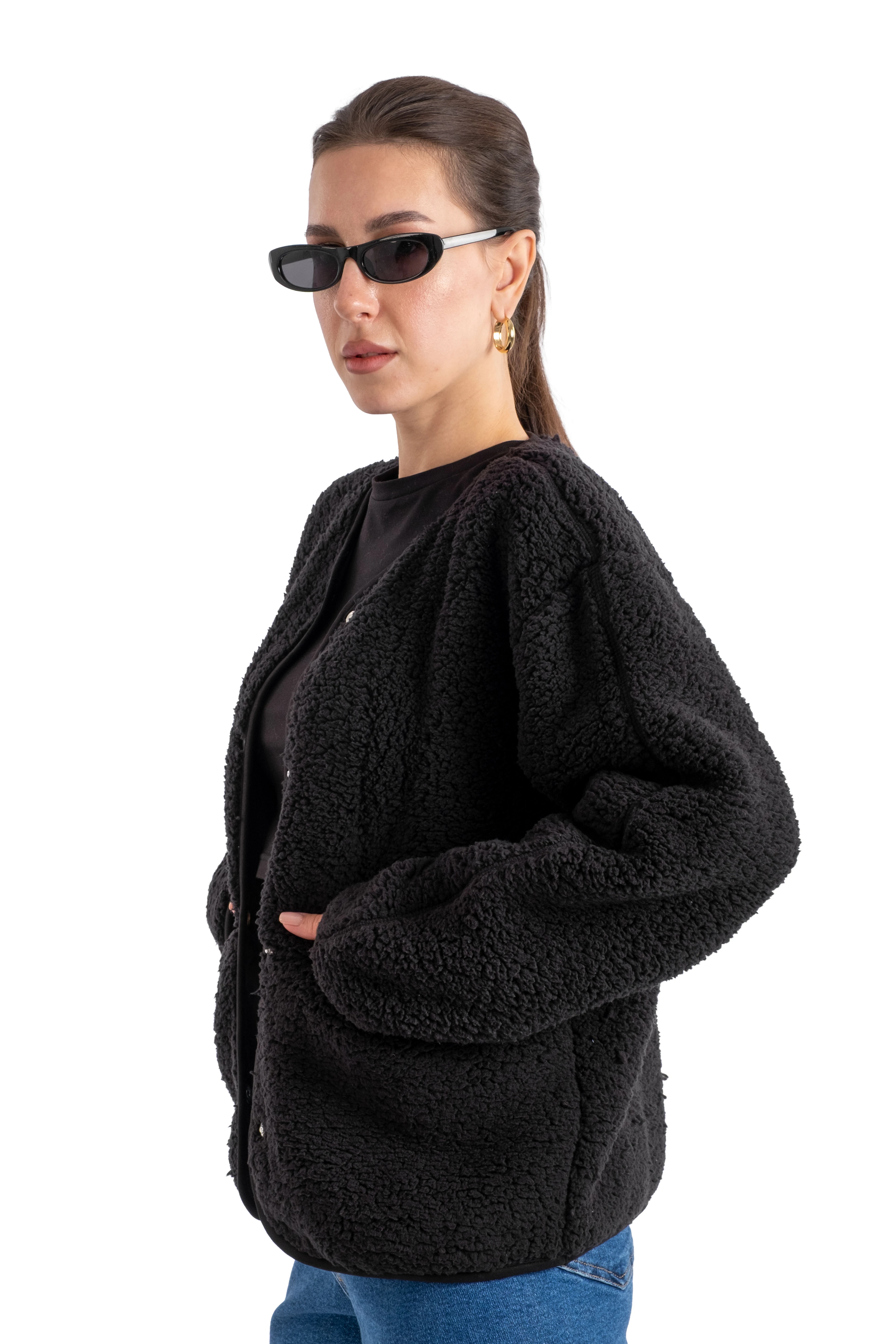 Peluş Çıtçıtlı Ceket - C601