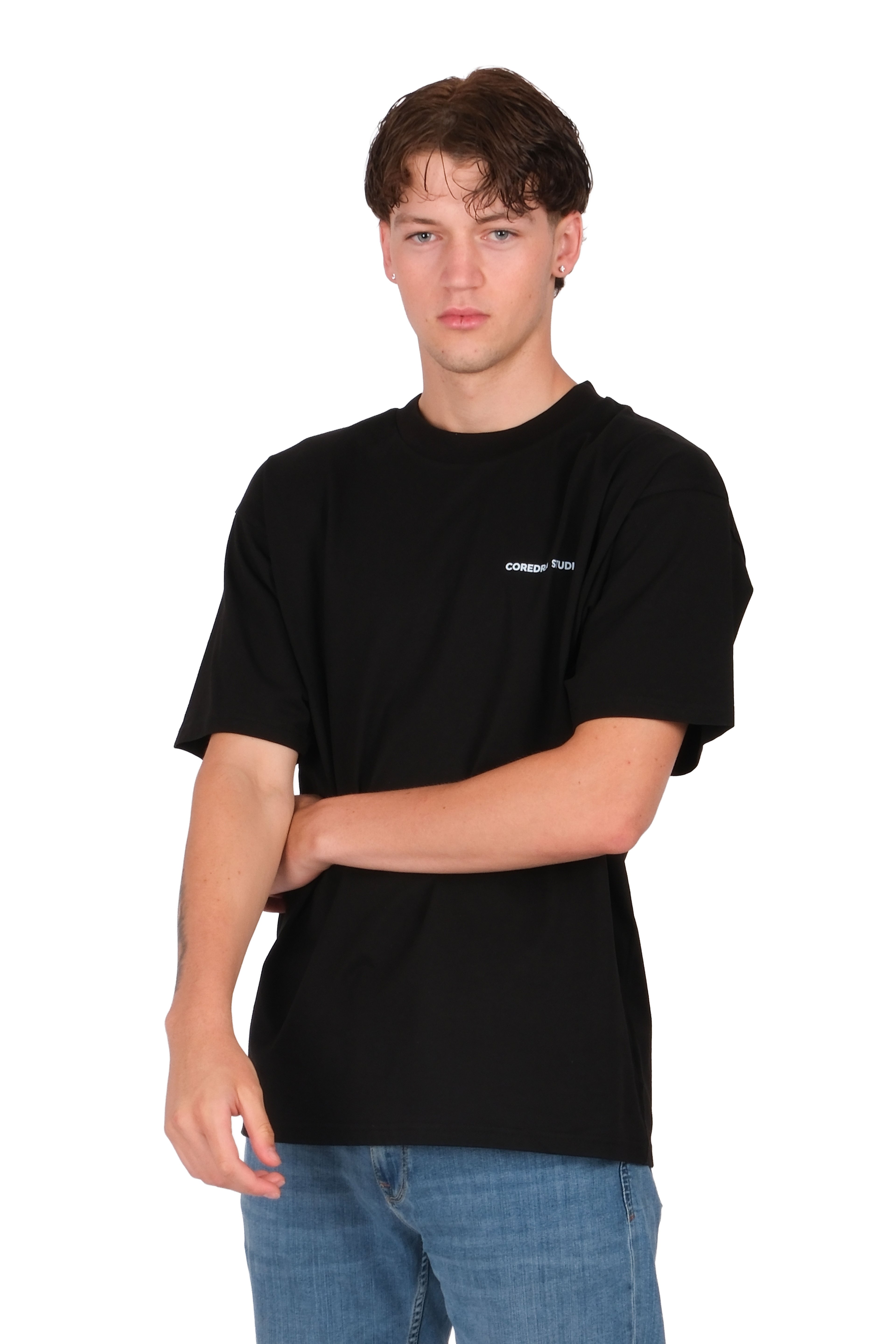 Anxiety Sun Oversize T-Shirt Erkek - Siyah C101
