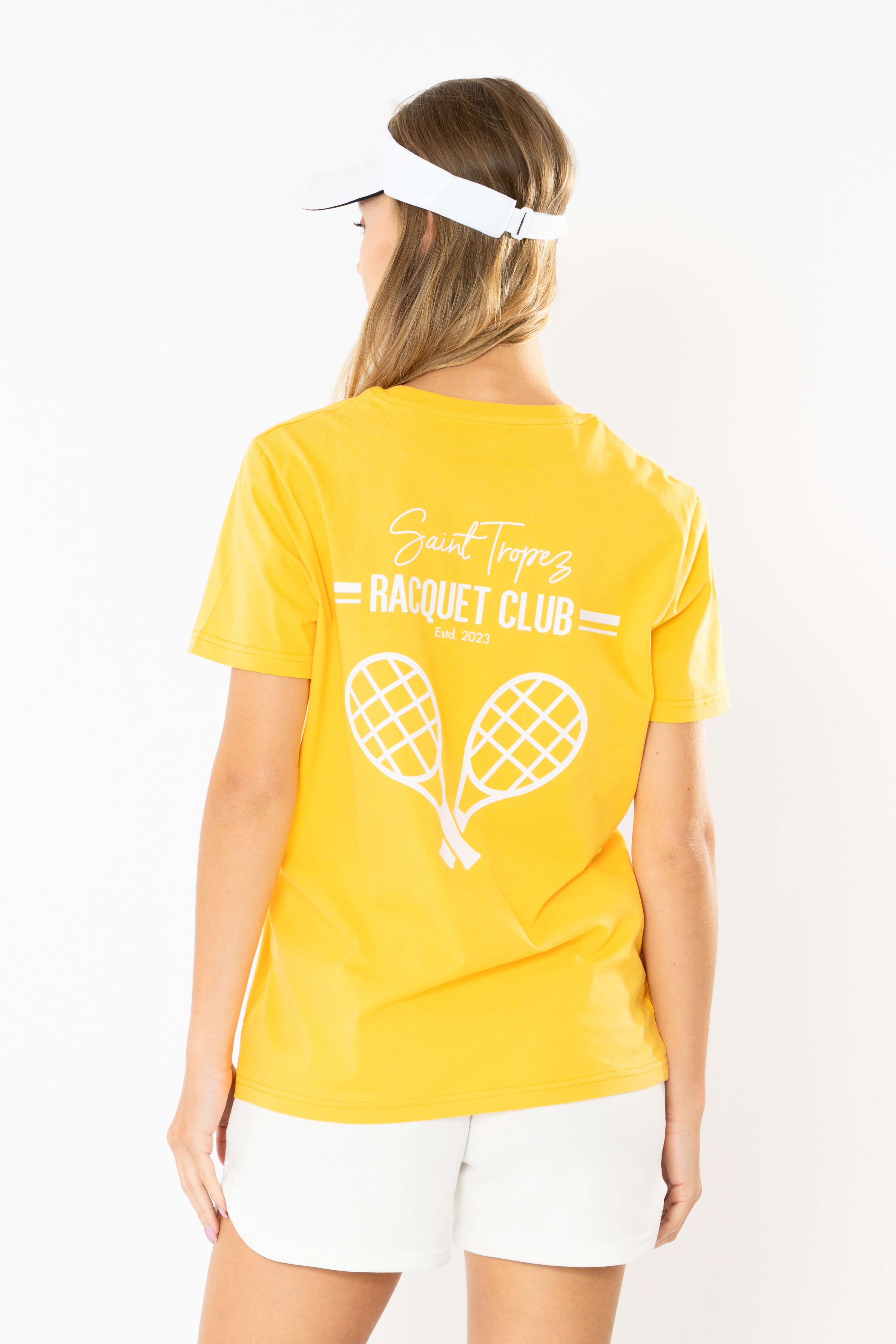Racquet Club Regular T-Shirt Kadın - Sarı
