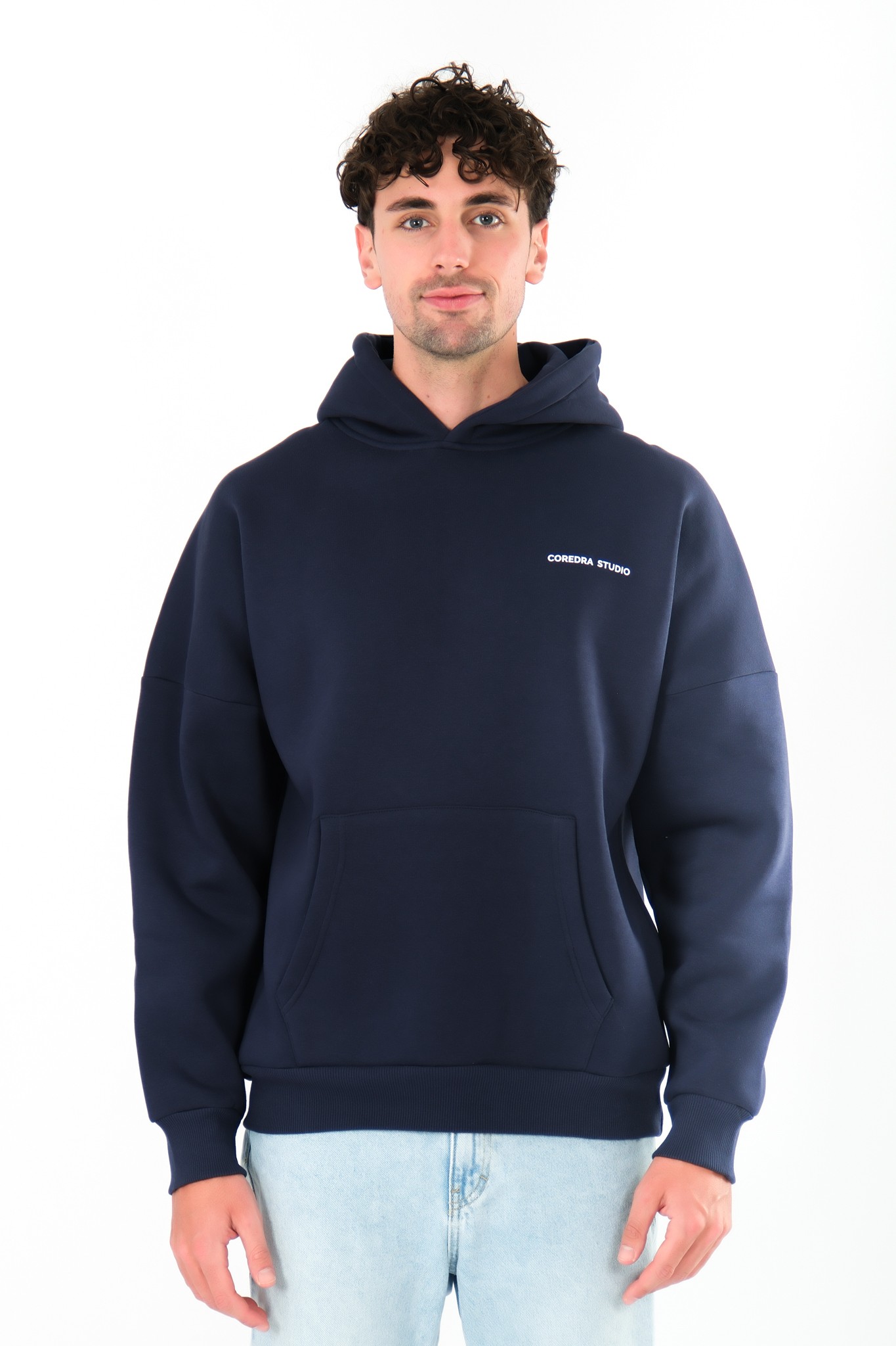 Camp Life Oversize Fit Hoodie Erkek - Lacivert C107