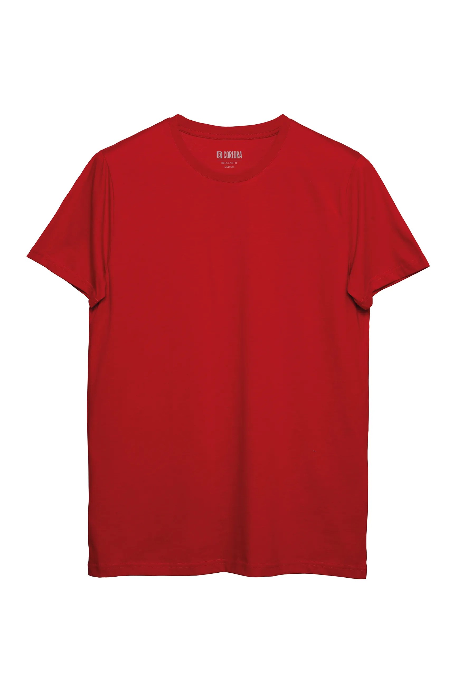 Basic Regular T-Shirt Kadın - Kırmızı