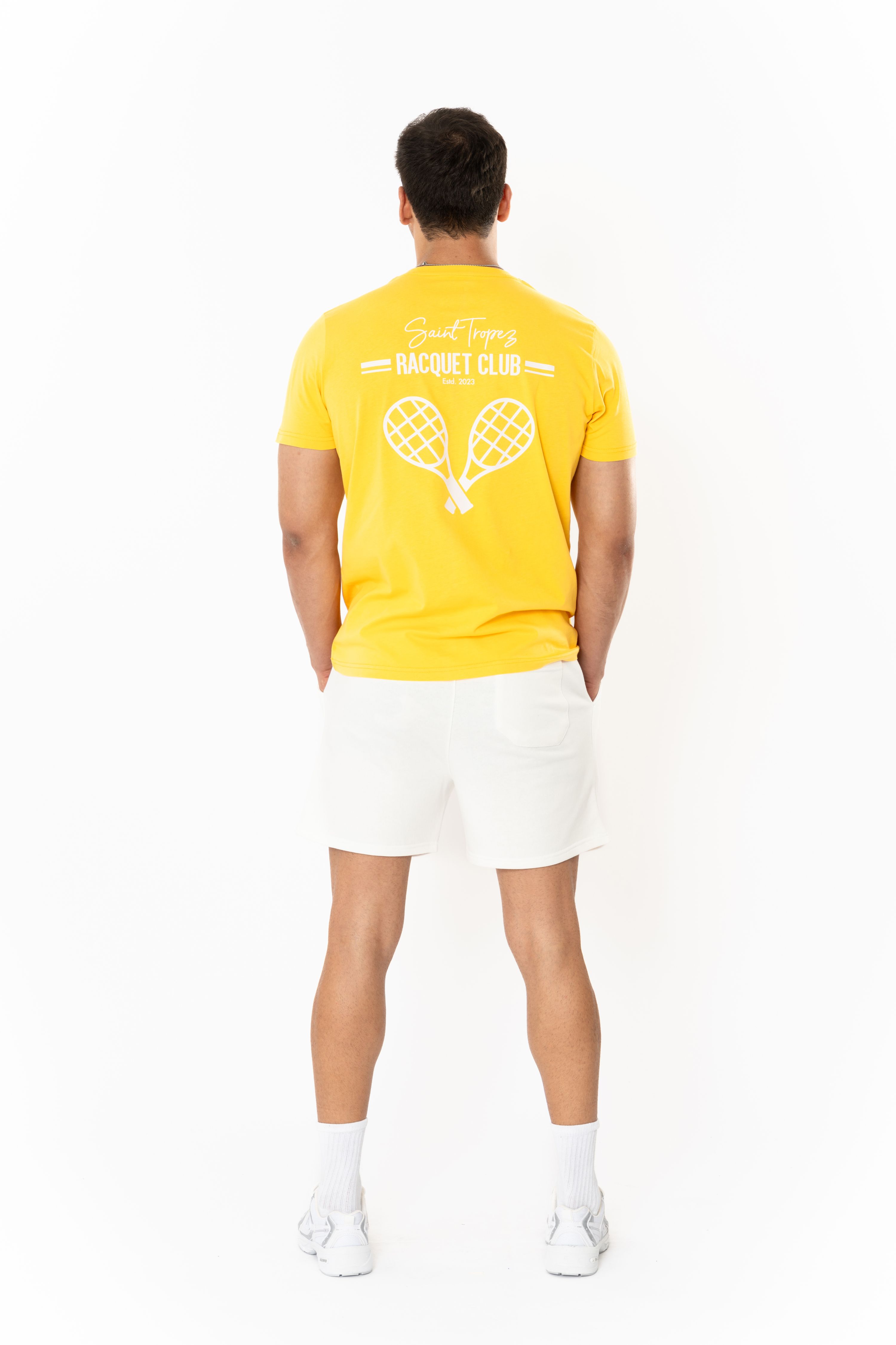 Racquet Club Regular T-Shirt Erkek - Sarı C102