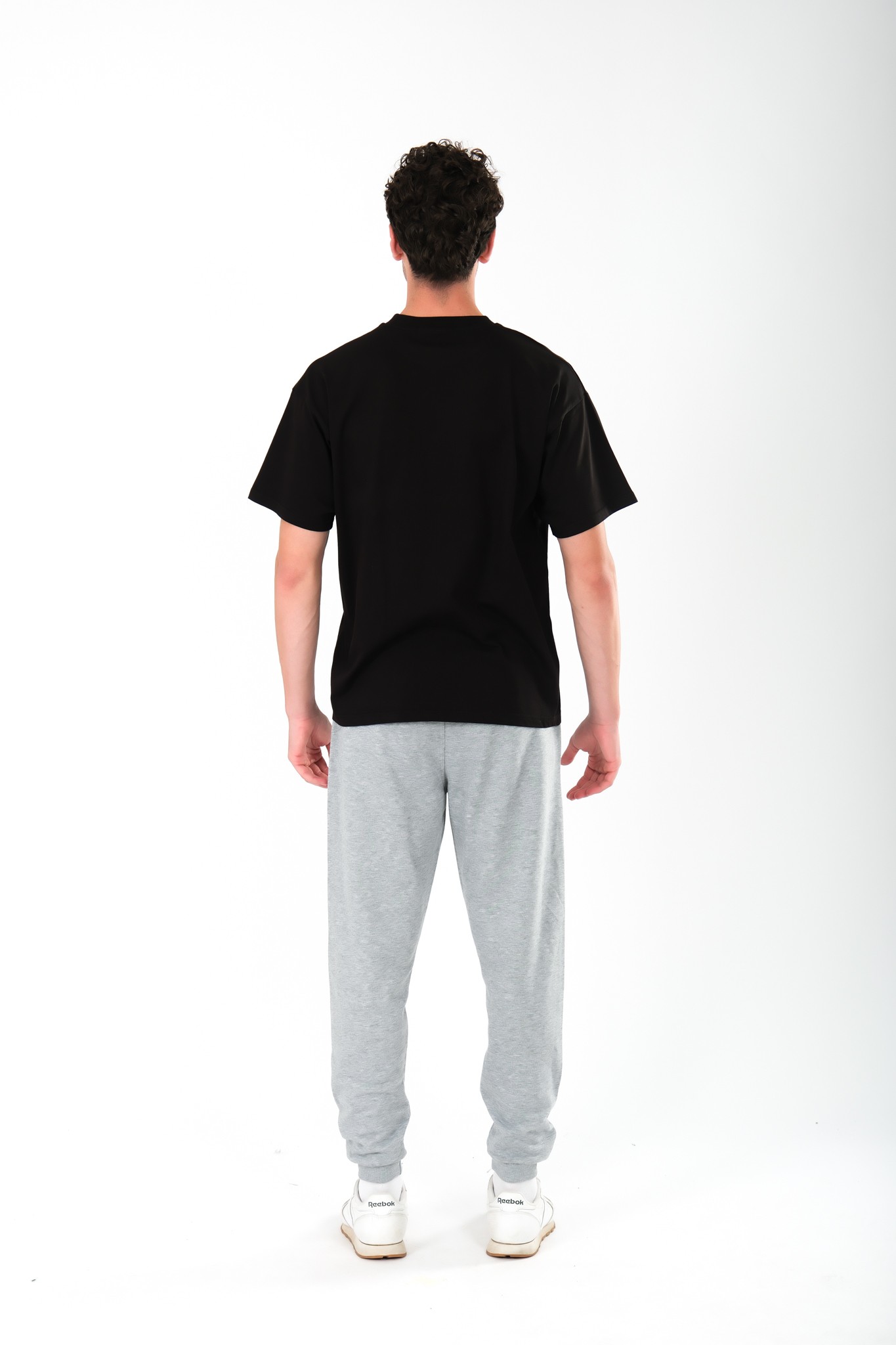 Coredra Studio Siyah - Oversize Fit T-Shirt Erkek C101