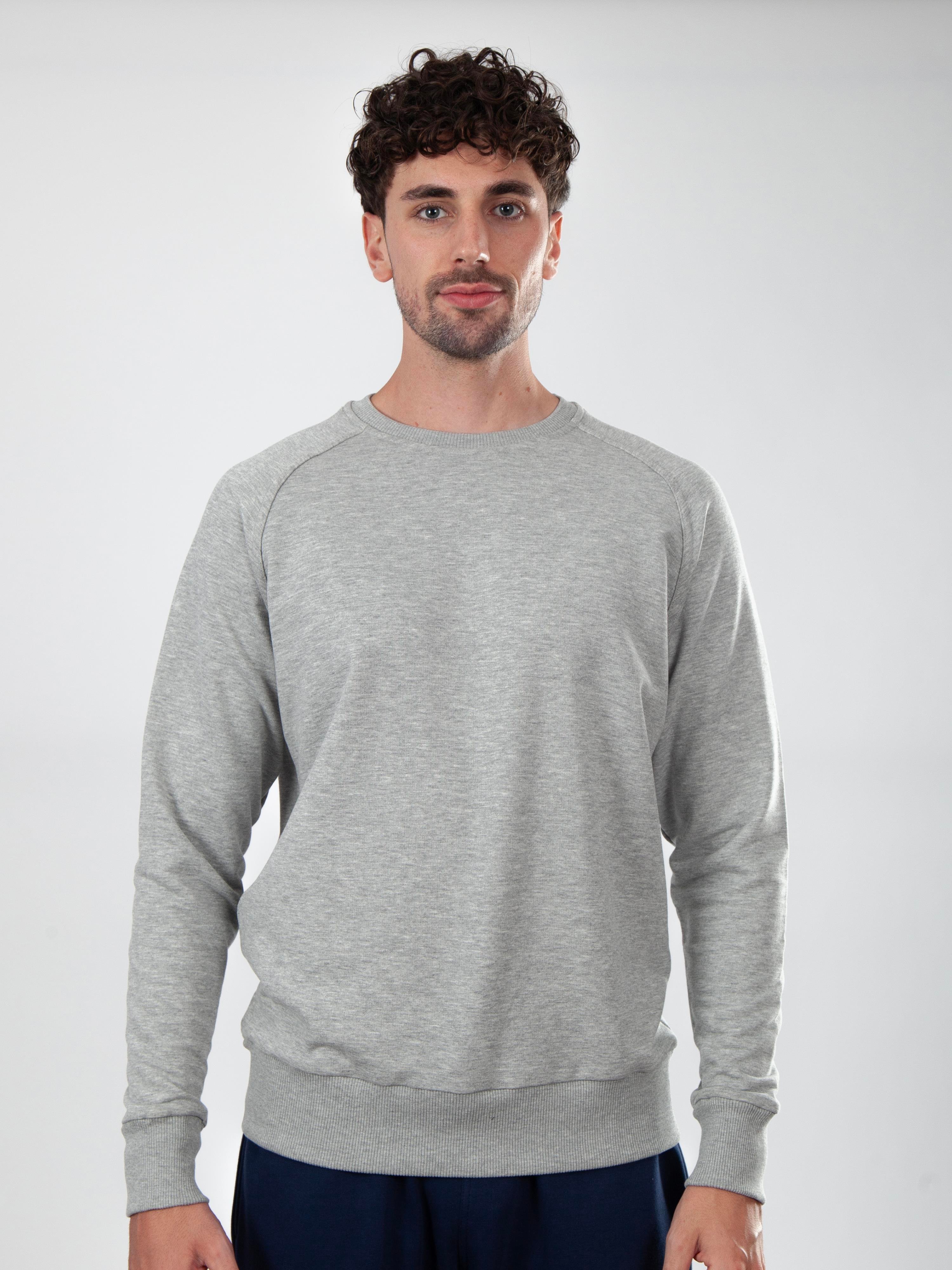 Basic Erkek Regular Sweatshirt C105 - GRİ MELANJ