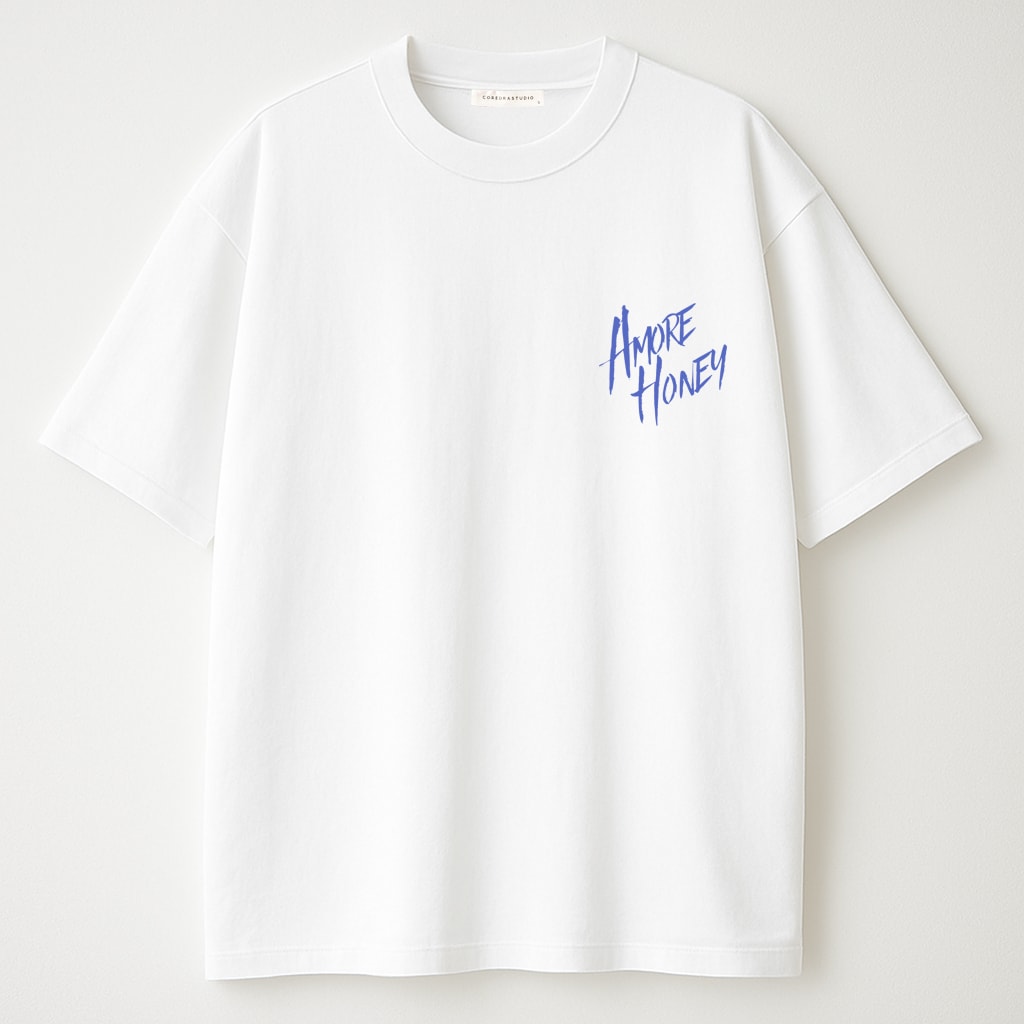 Amore Honey Oversize Fit T-Shirt Kadın - Beyaz C101