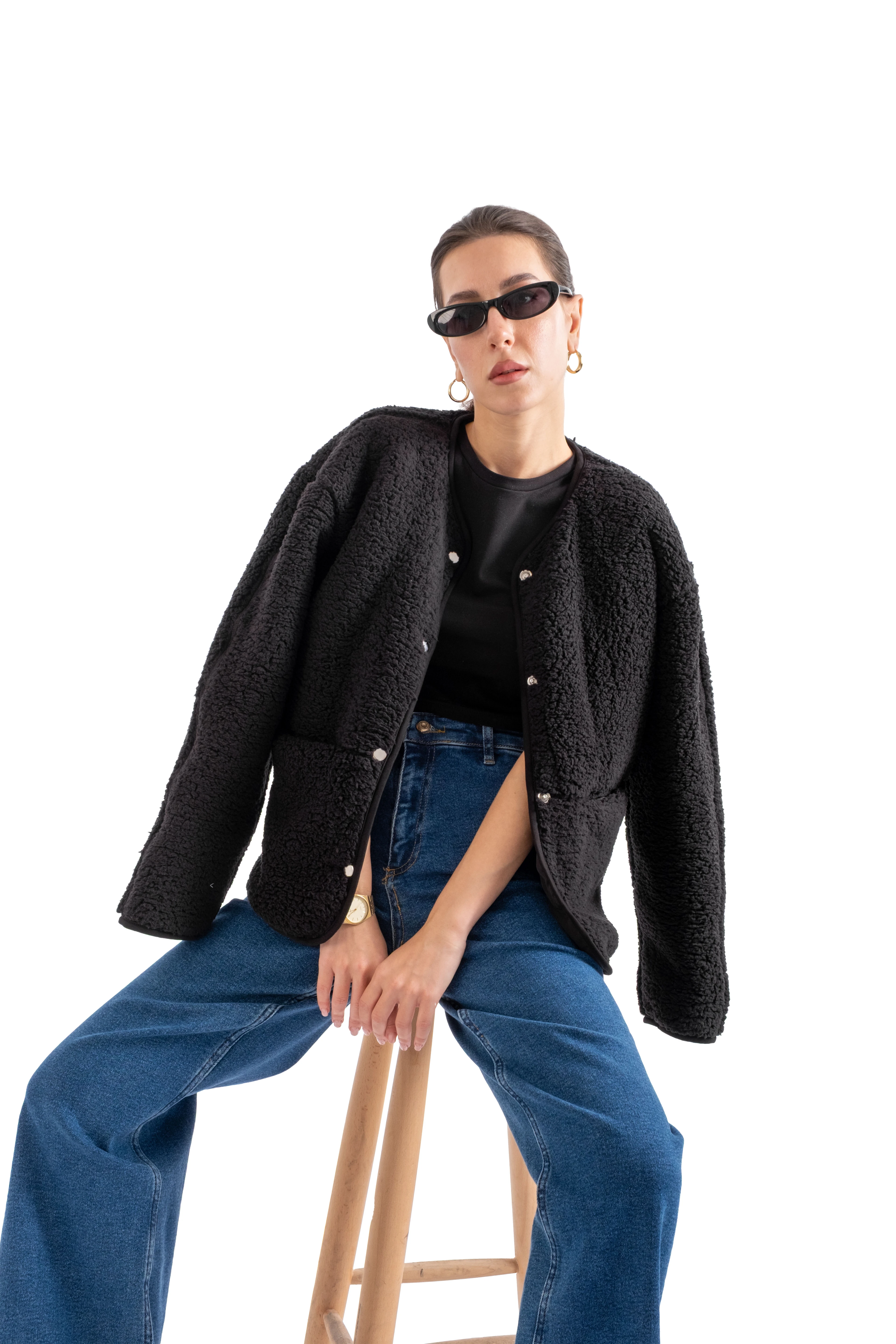 Peluş Çıtçıtlı Ceket - C601