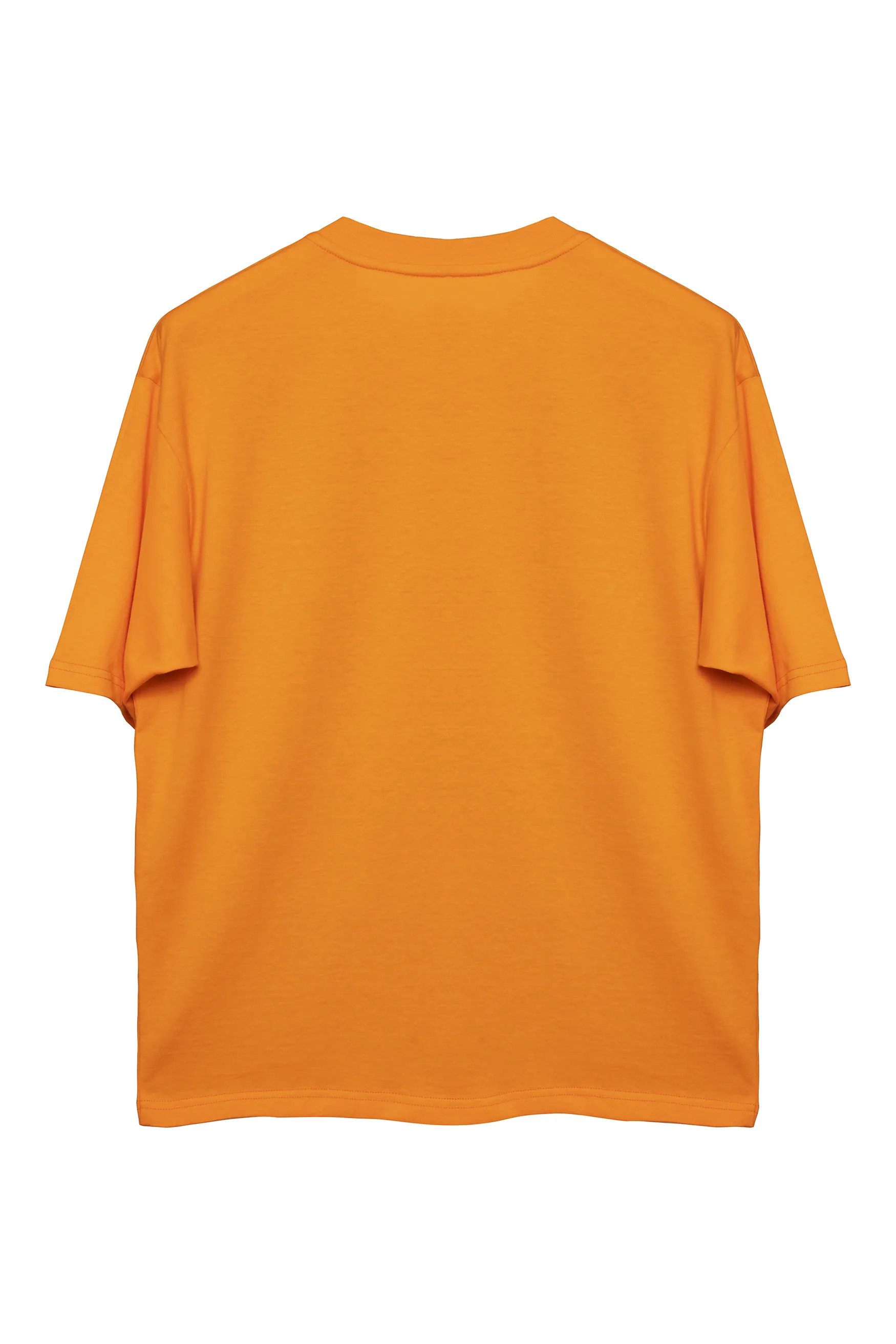 Basic Oversize T-Shirt Kadın - Turuncu