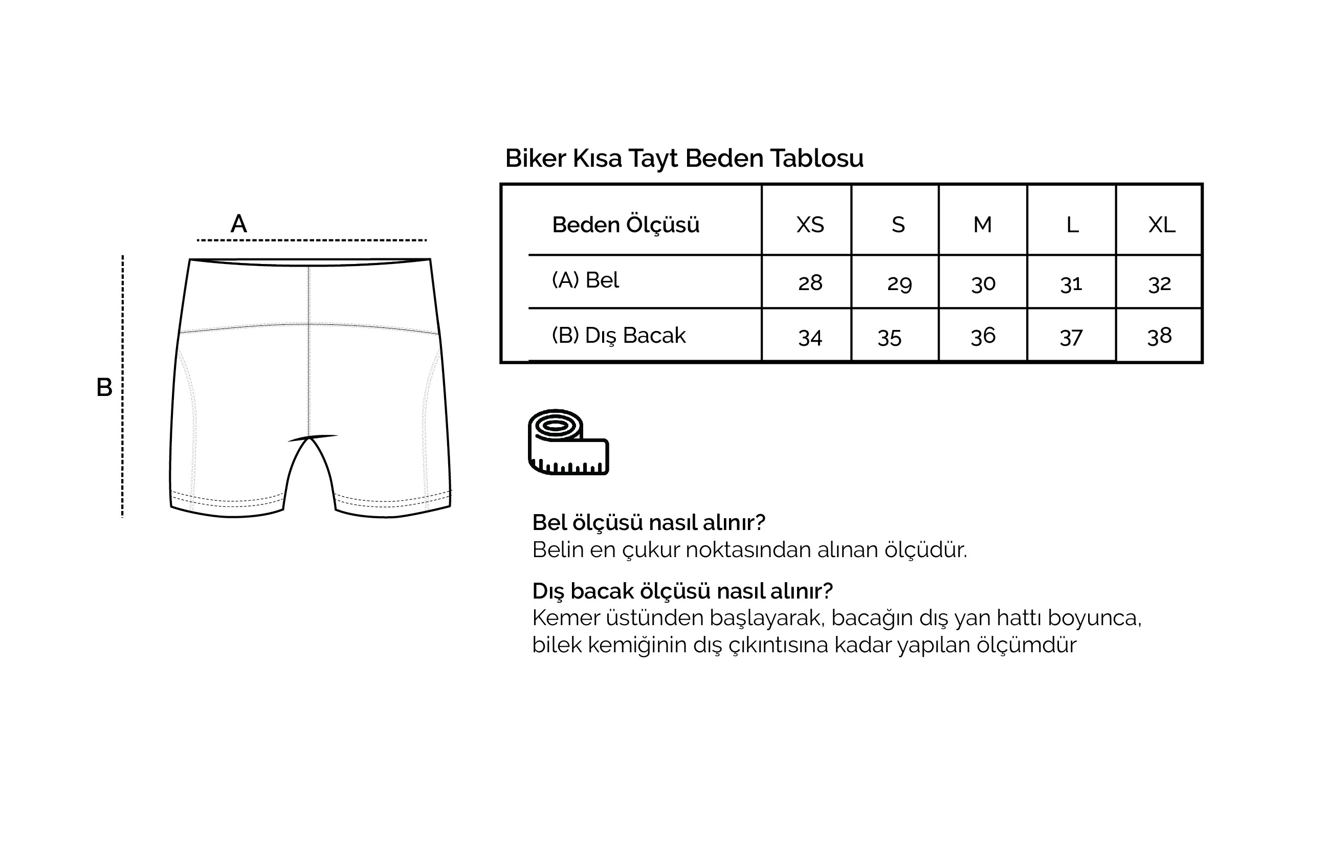 Kadın Kısa Biker Tayt - C518