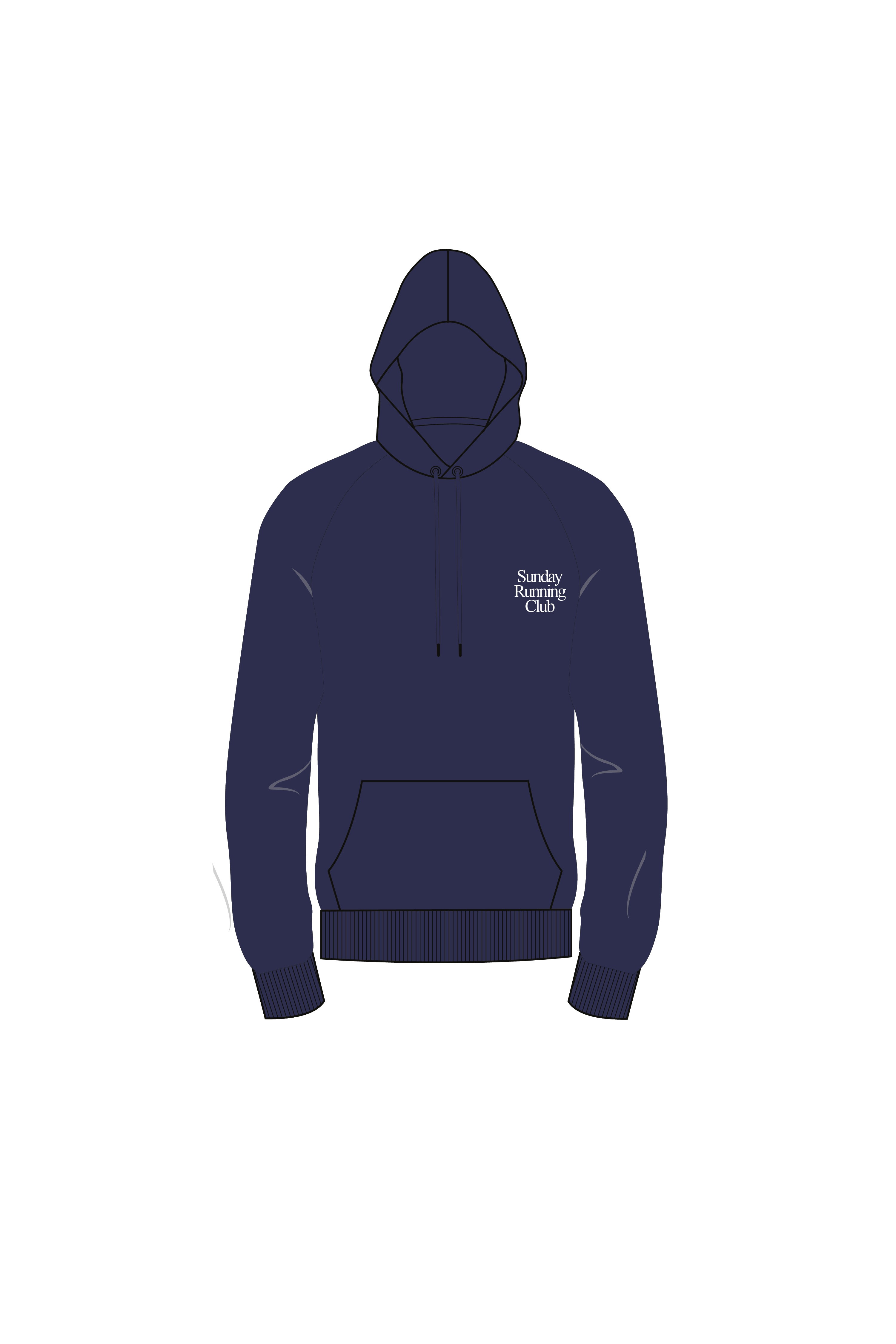 Sundy Running Club Regular Fit Hoodie Erkek - Lacivert