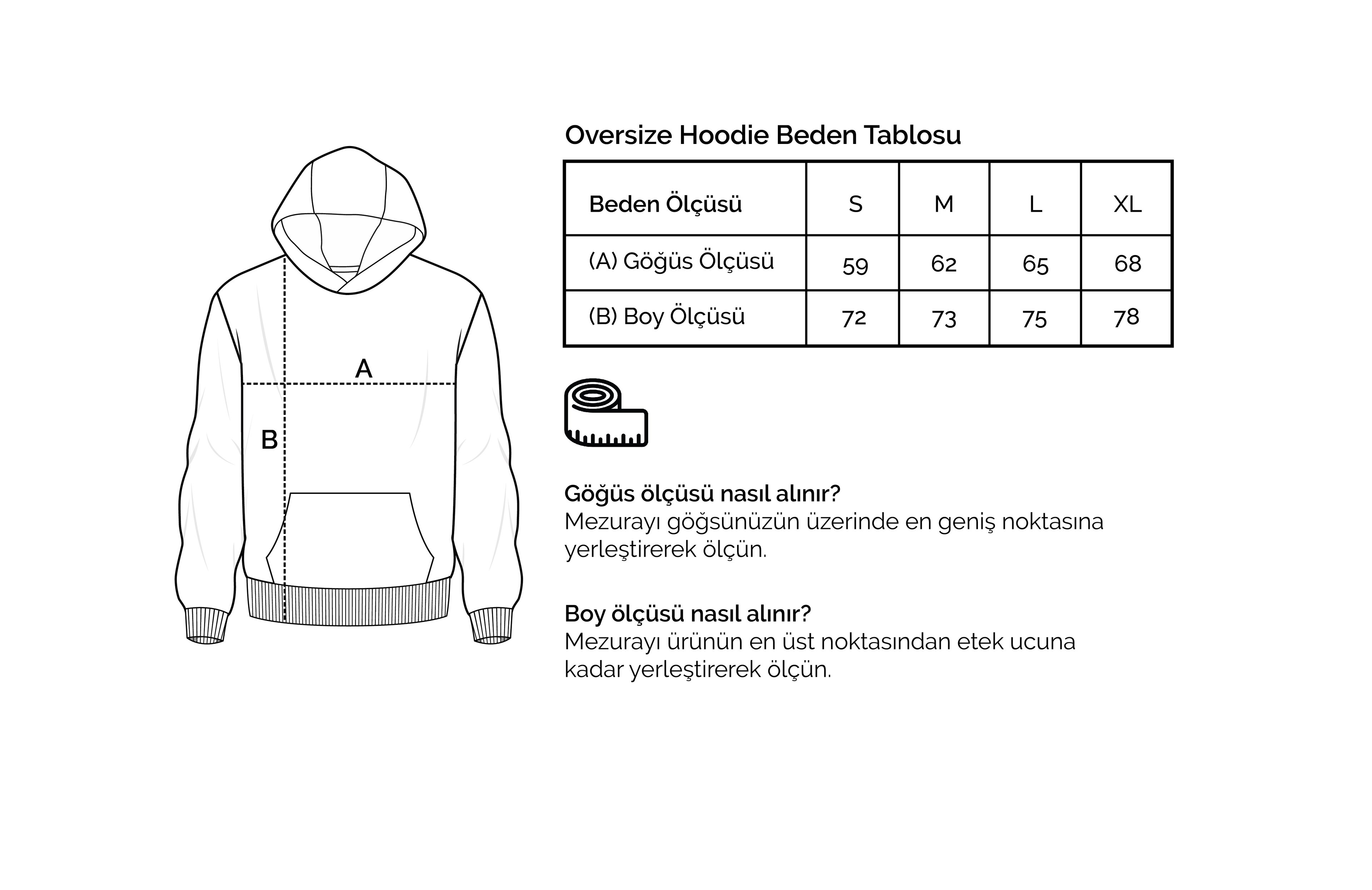 Basic Erkek Oversize Hoodie C107