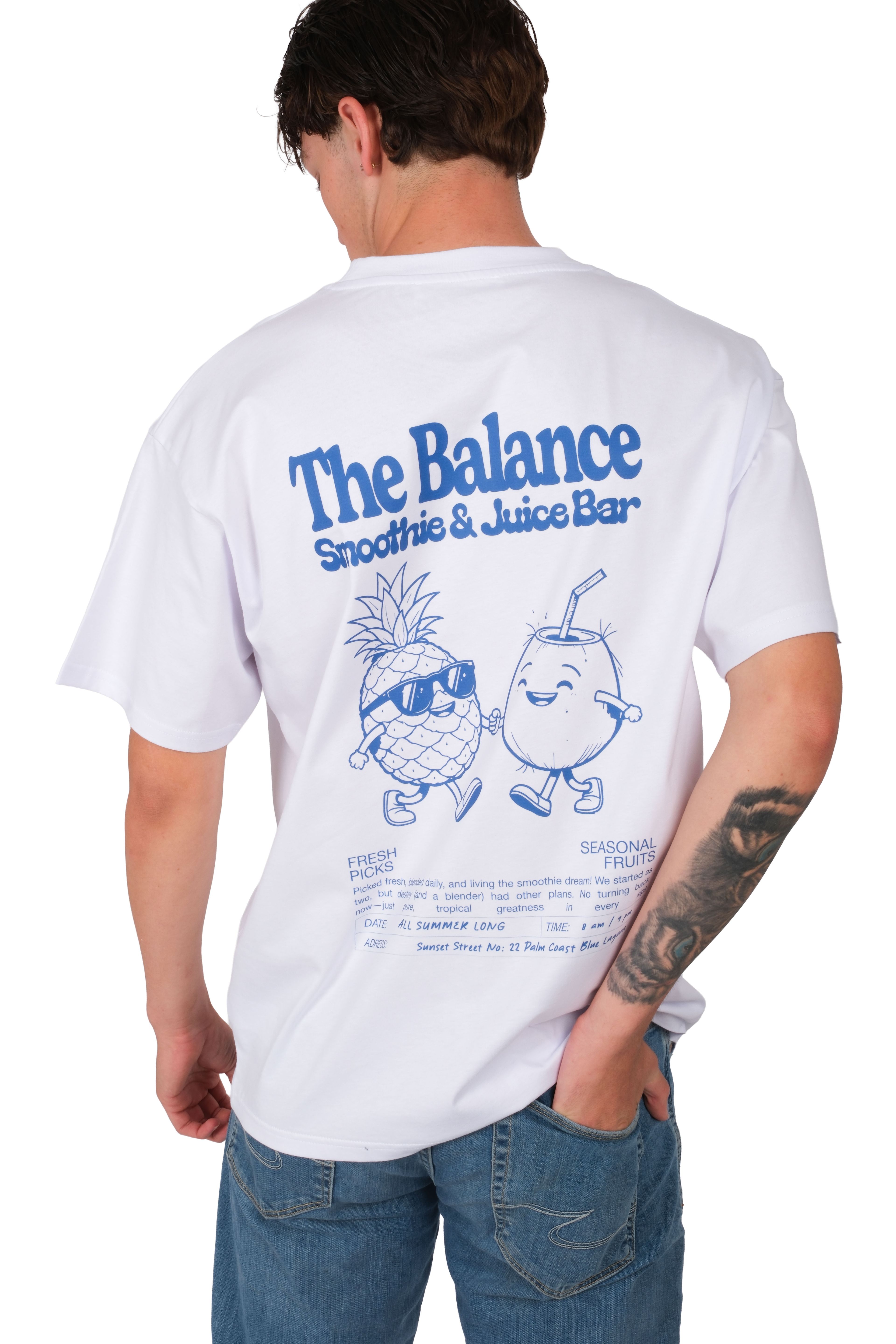 The Balance Oversize Fit T-Shirt Erkek - Beyaz C101