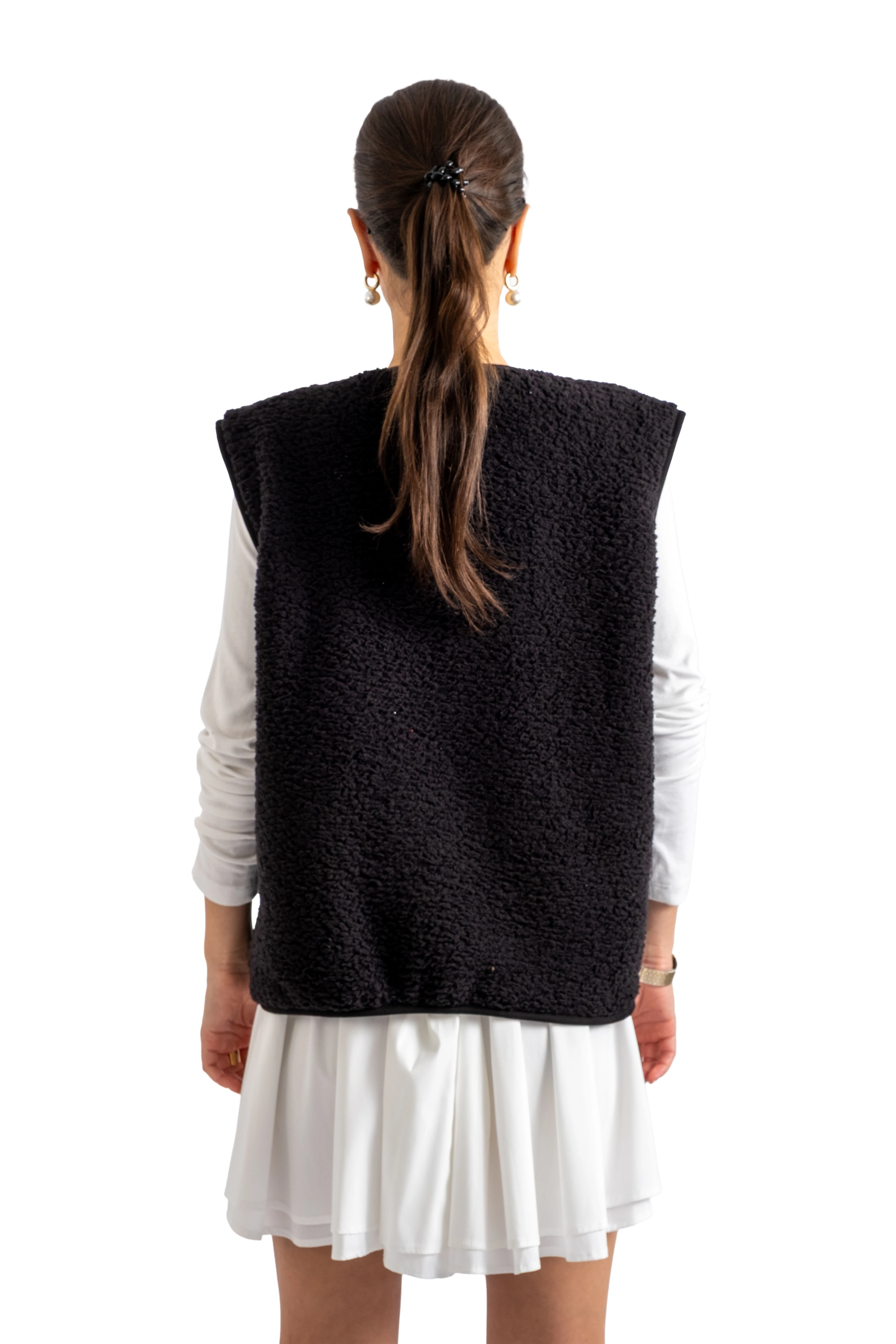 Fermuarlı Peluş Yelek - C602