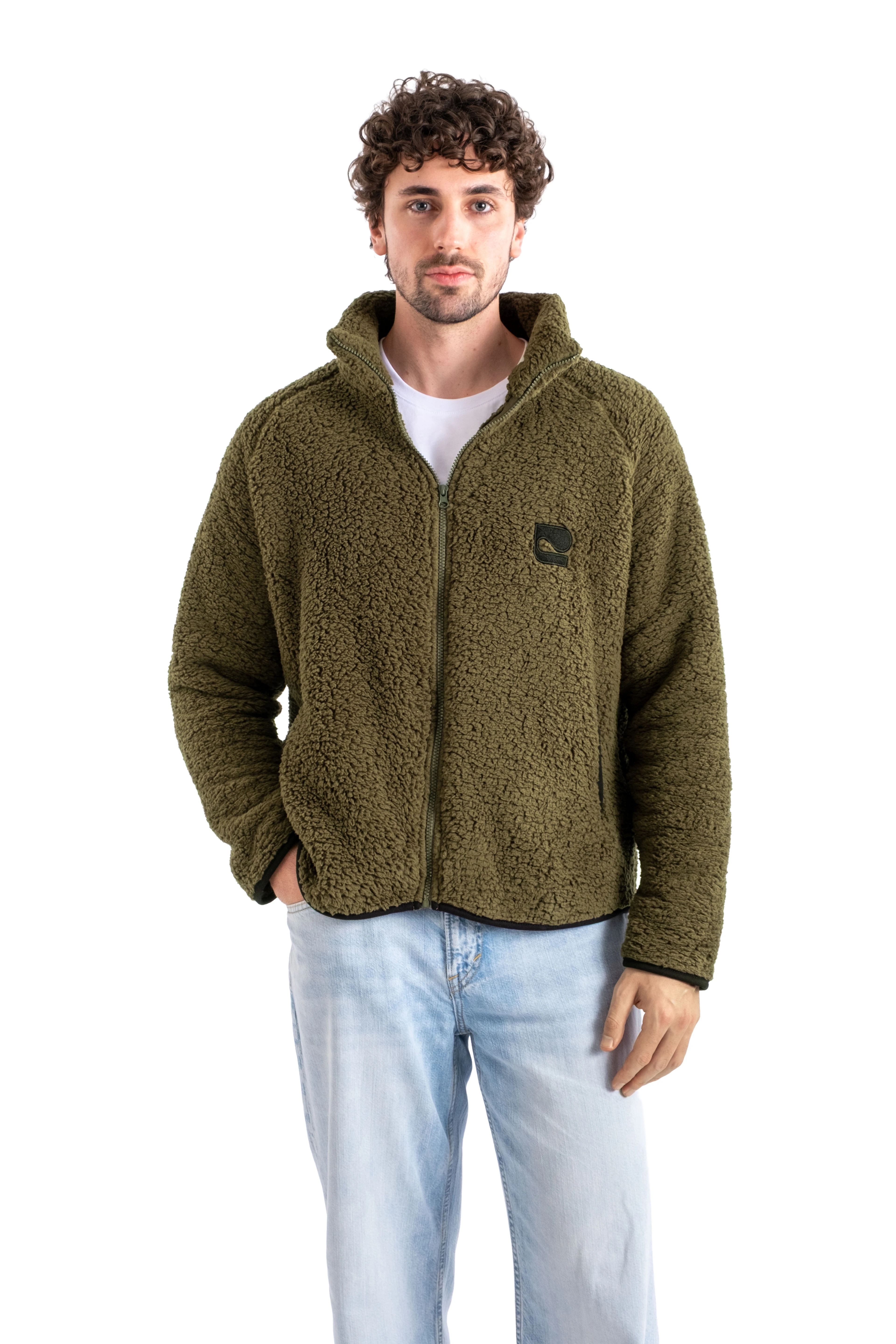 Boydan Fermuarlı Teddy Peluş Mont Erkek - C508