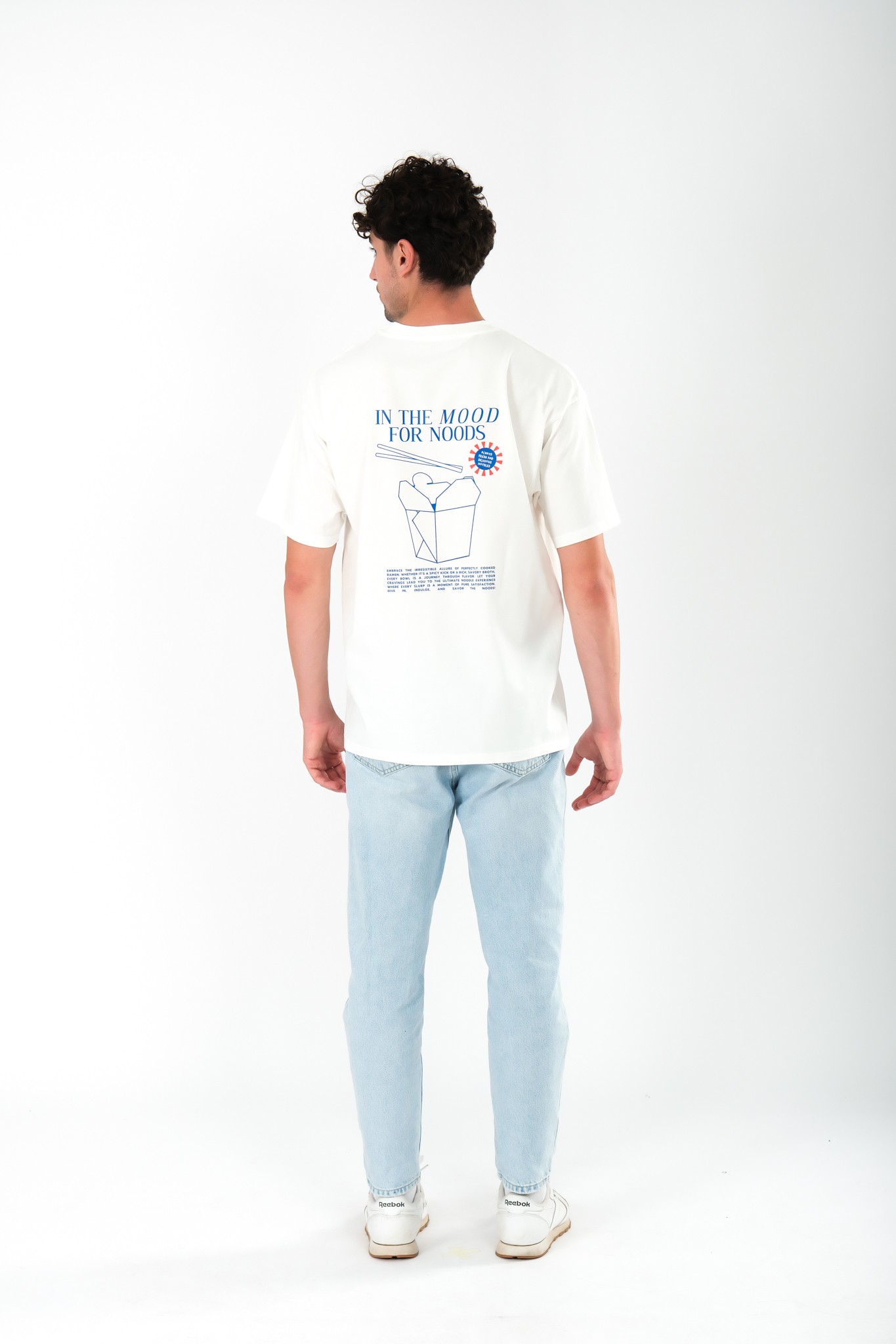 In The Mood For The Nood Oversize Fit T-Shirt Erkek - Ekru C101