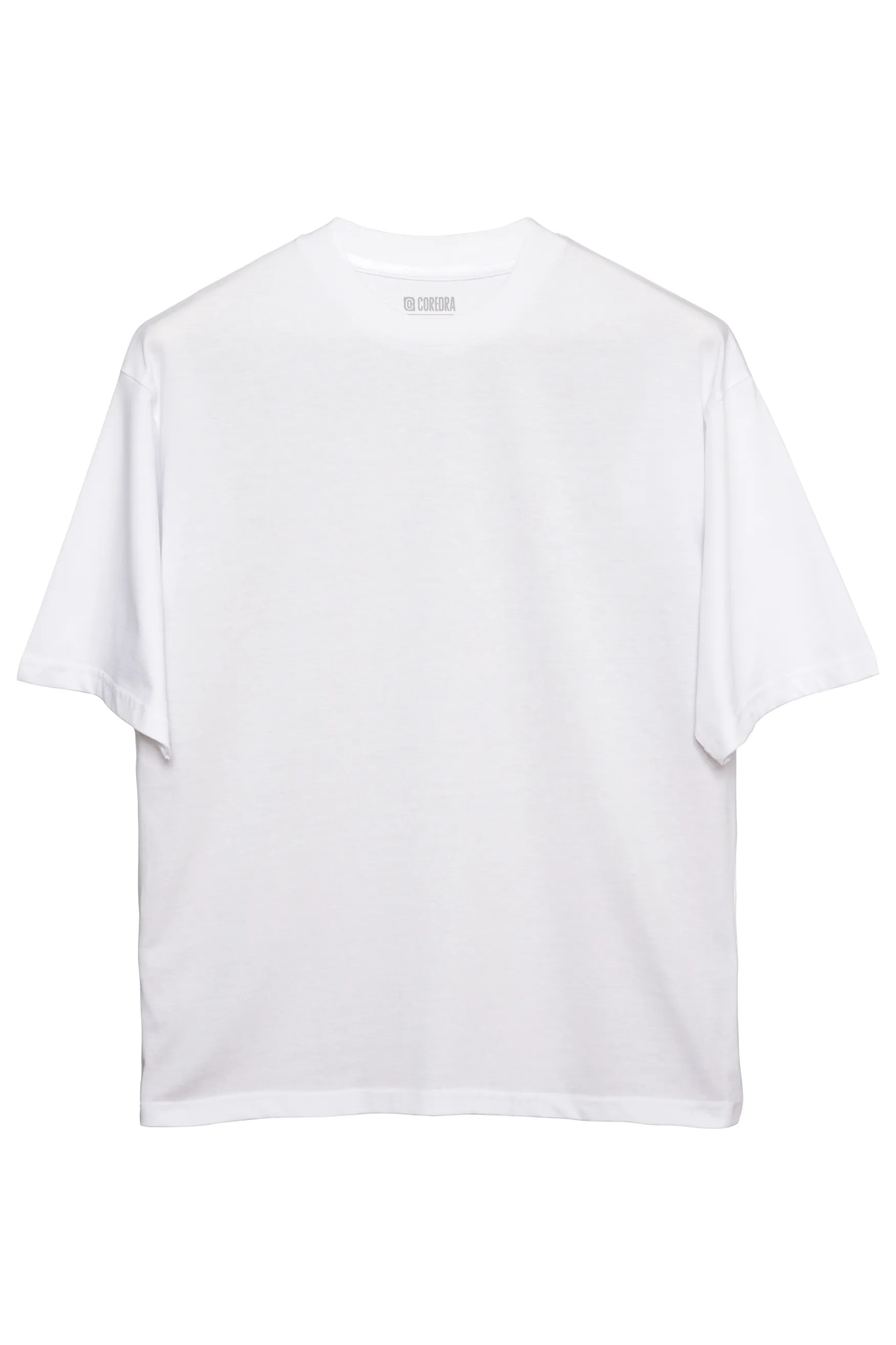 Basic Oversize T-Shirt Erkek - Beyaz