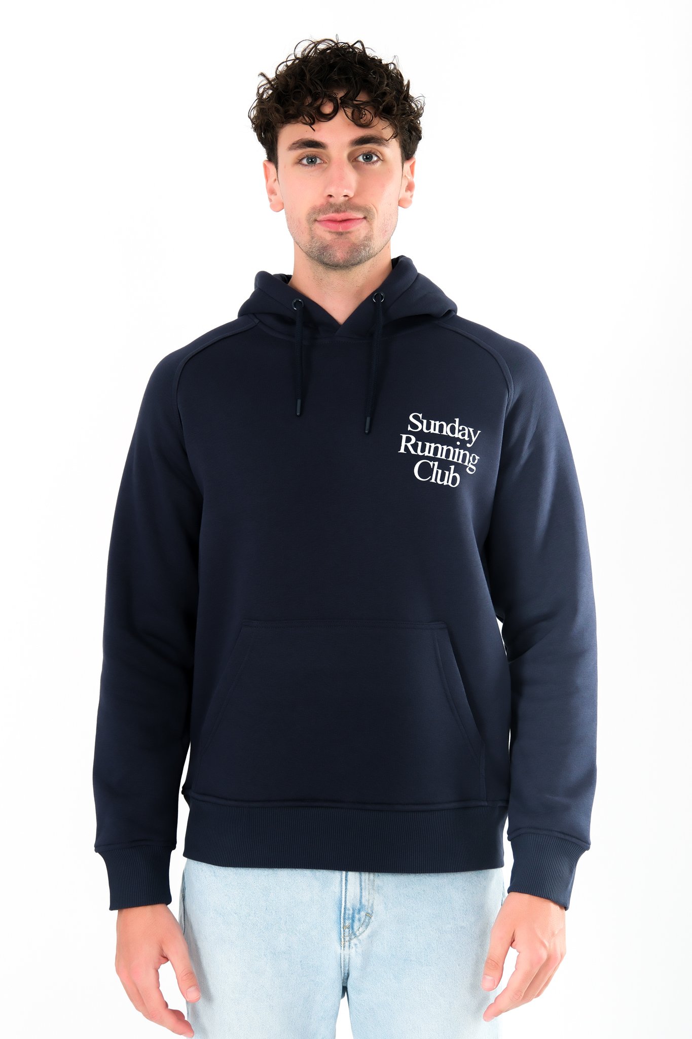 Sunday Running Club Regular Fit Hoodie Erkek - Lacivert C108