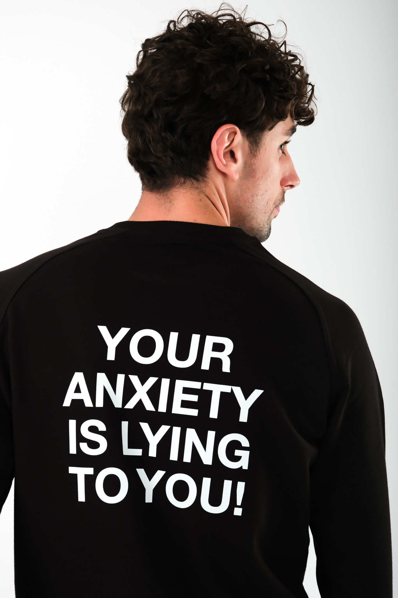 Anxiety Regular Fit Sweatshirt Erkek - Siyah C105