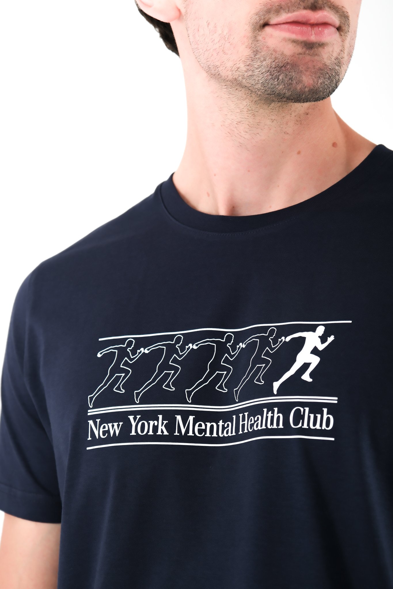 New York Mental Health Club Regular Fit T-Shirt Erkek - Lacivert C102