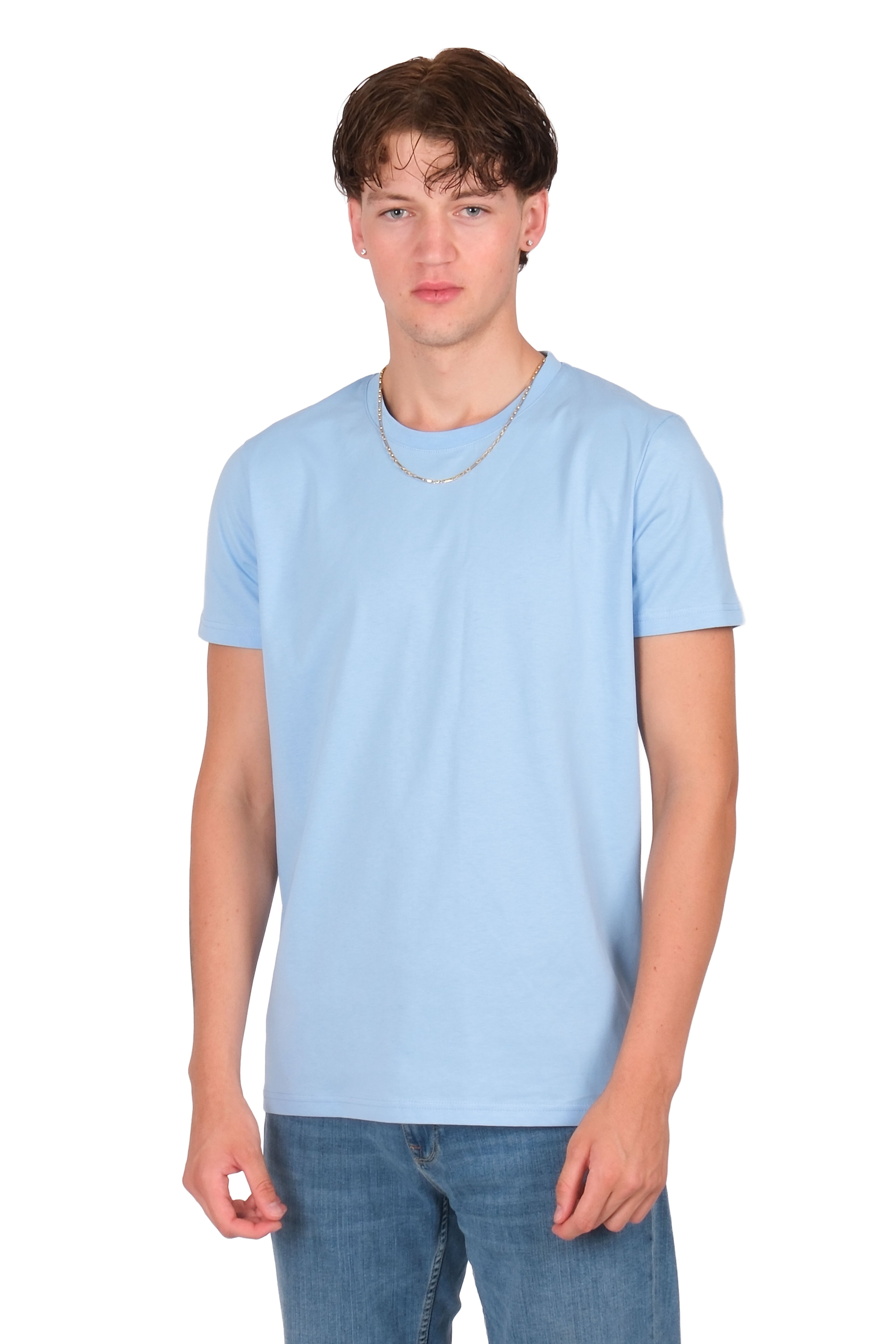 Erkek CRD Basic Regular T-Shirt - C102 - MAVİ