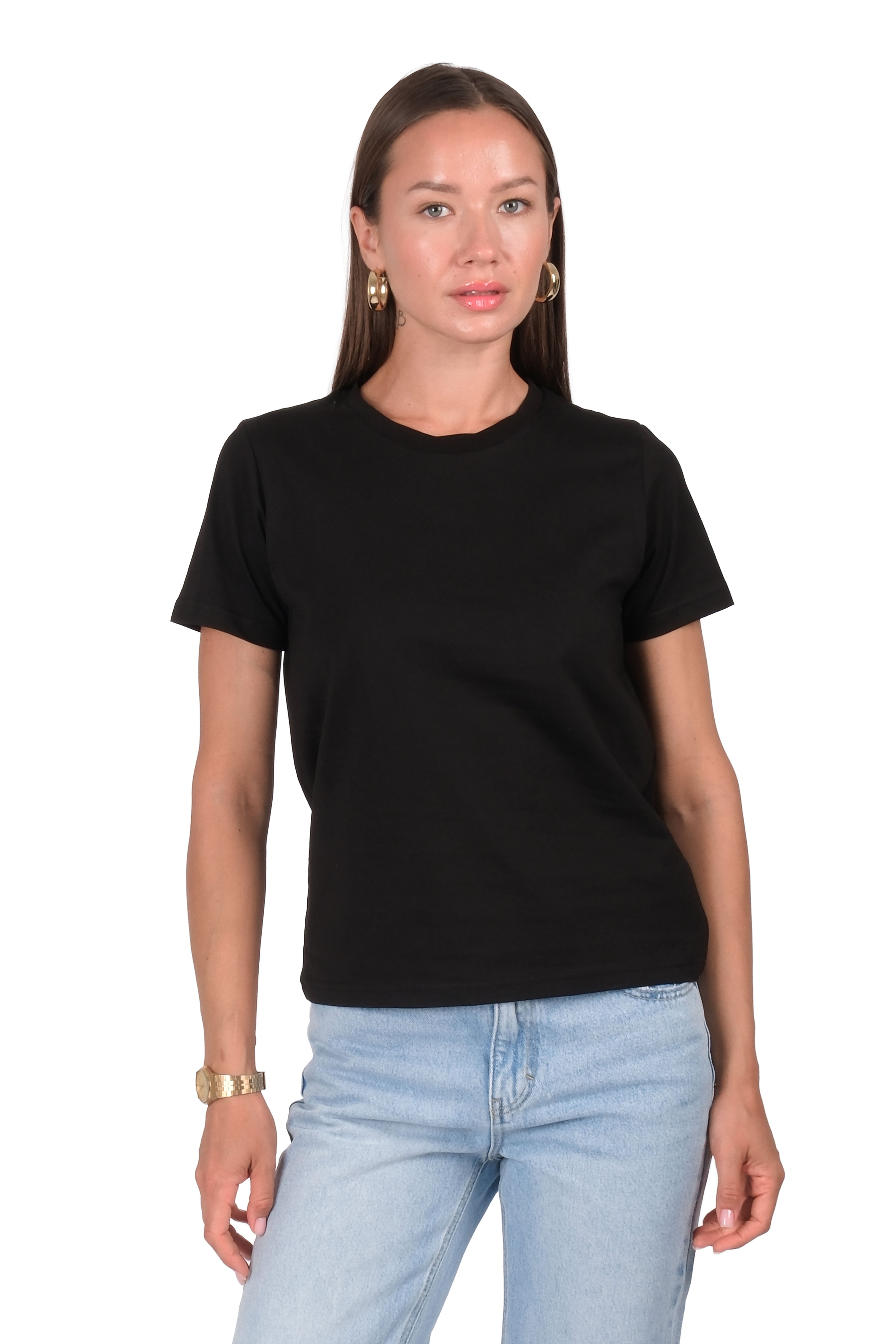 Kadın CRD Basic Regular T-Shirt - C524 - SİYAH